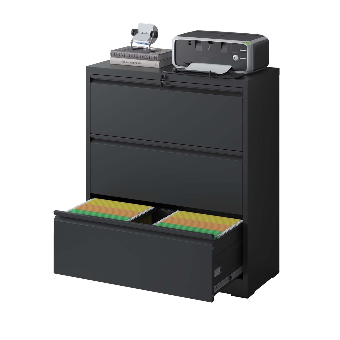 Centerville Modern Locking File Cabinet