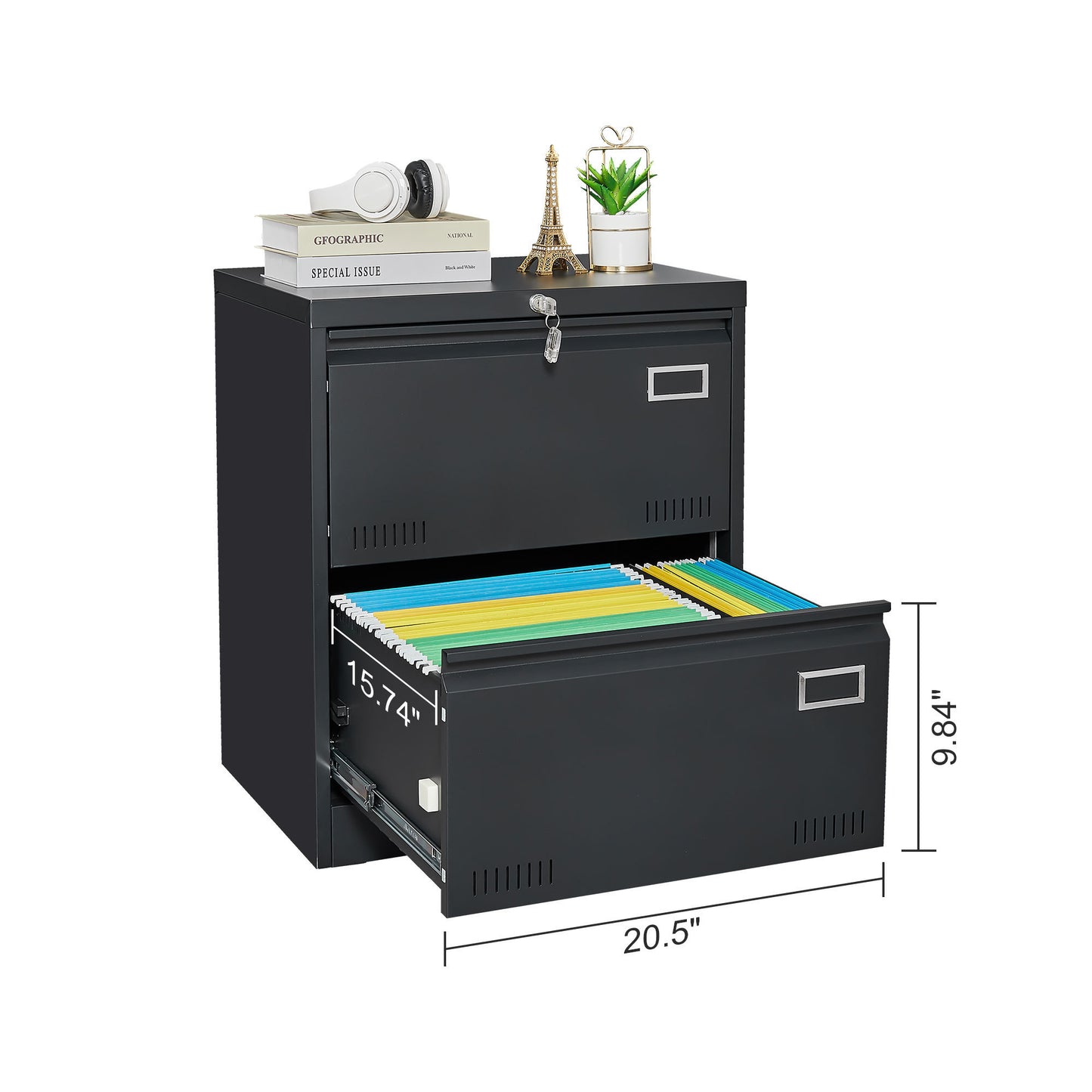 Niles Modern Locking Metal File Cabinet