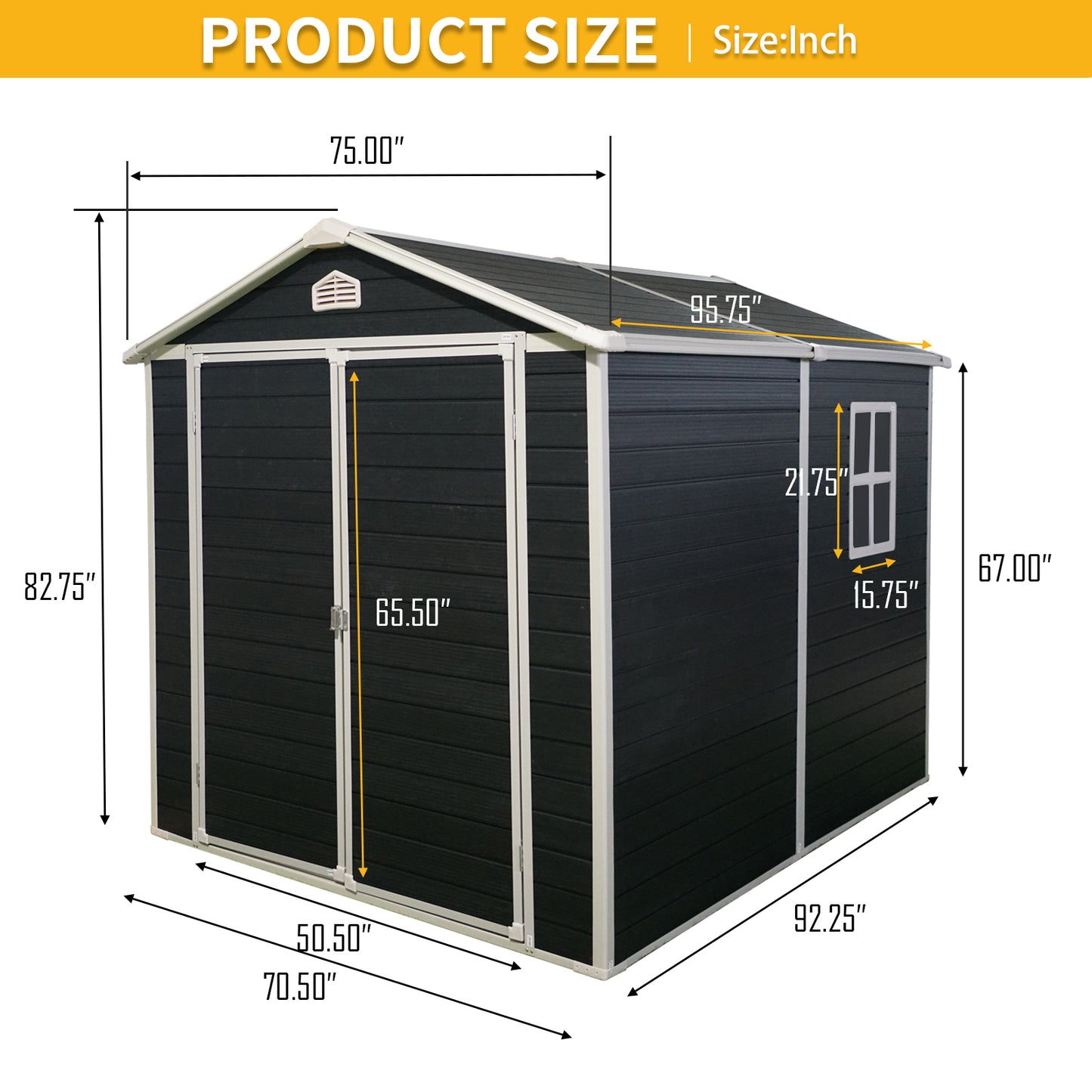 Warmsprings Industrial Resin Outdoor Storage Shed