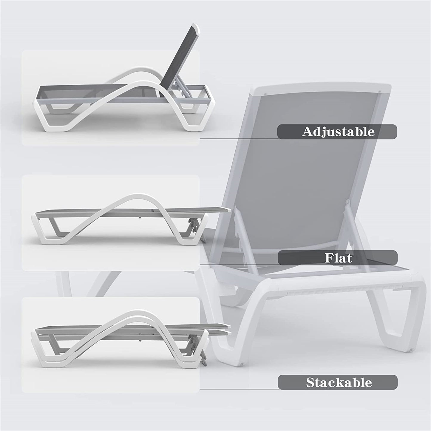 Westport Contemporary Aluminum Pool Lounge Chair