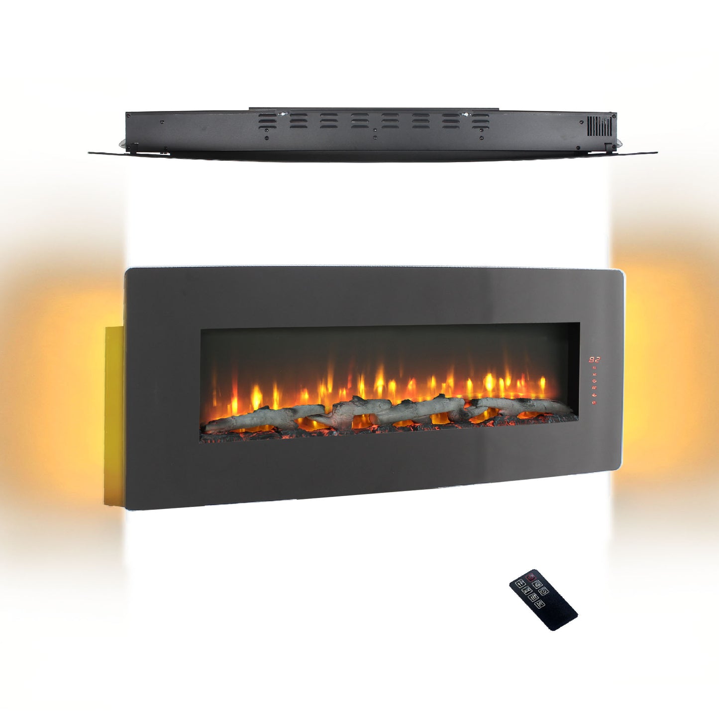 Irvington Modern Curved Wall Electric Fireplace