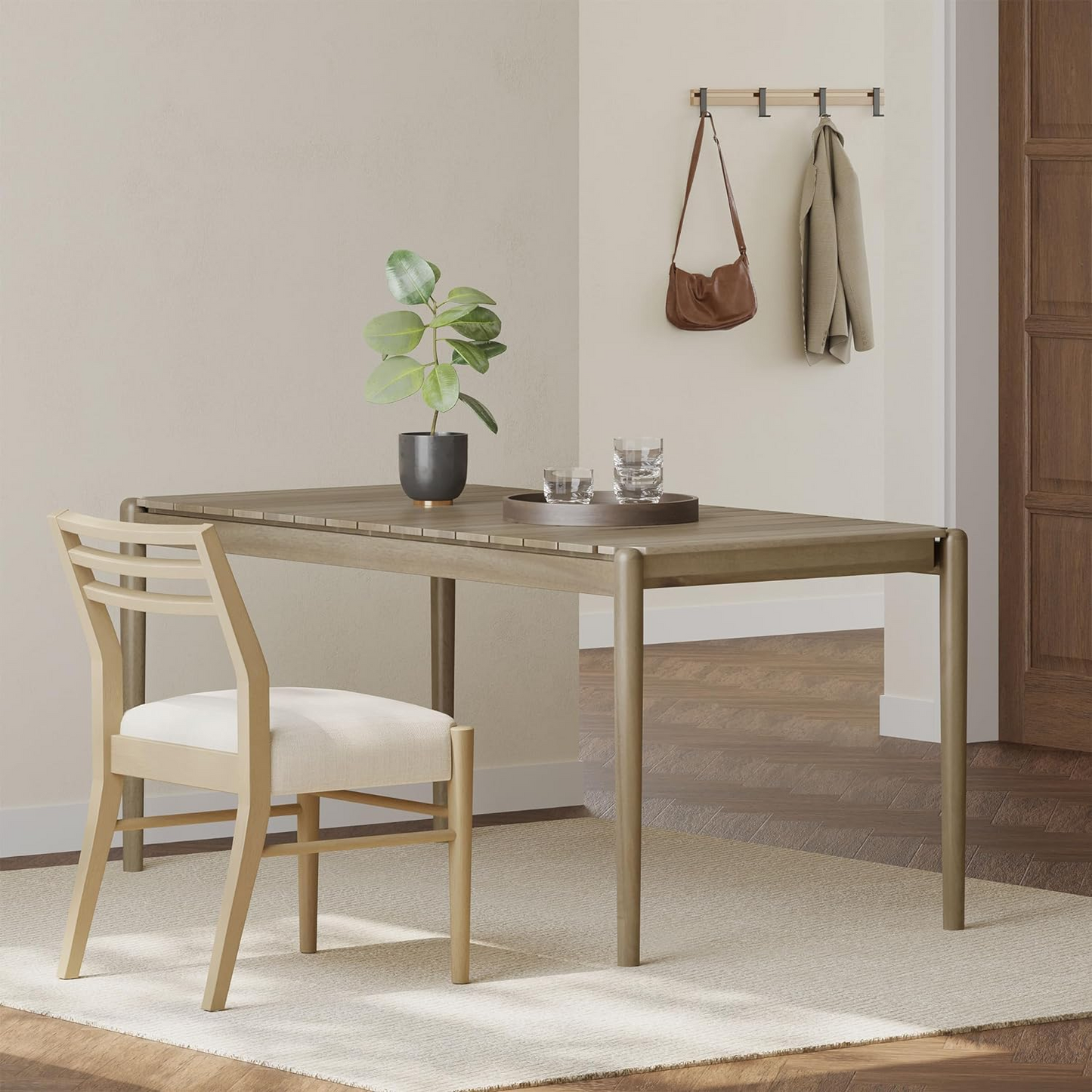 Jiron Modern Ashwood Minimalist Dining Table