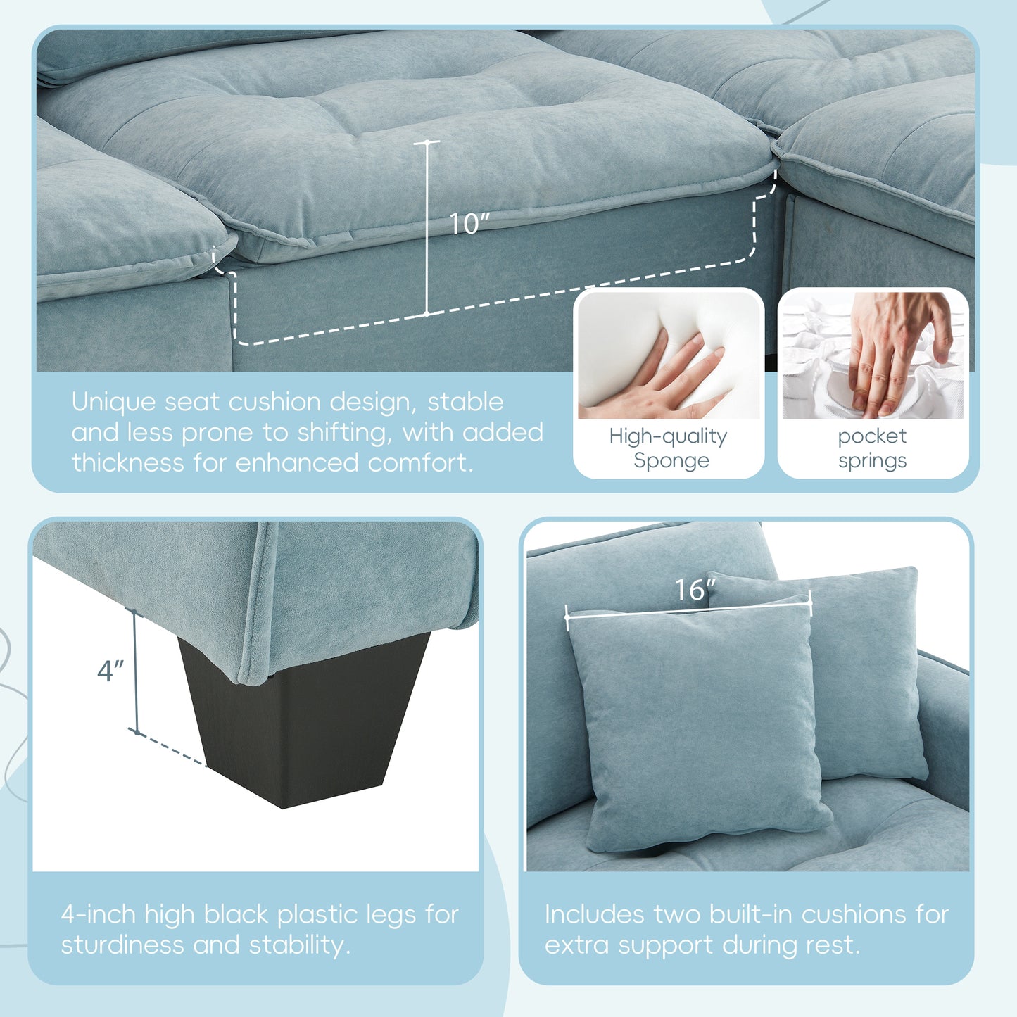 Lula Modern Velvet Convertible Sofa