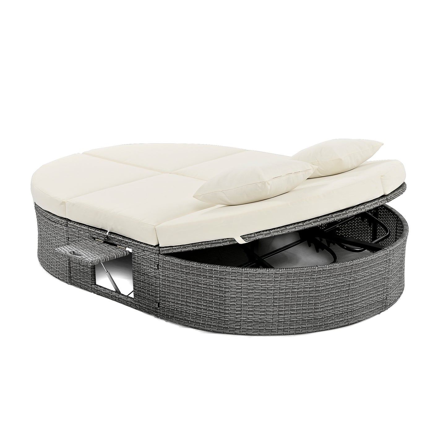 Centerville Modern Chaise Rattan Sun Daybed