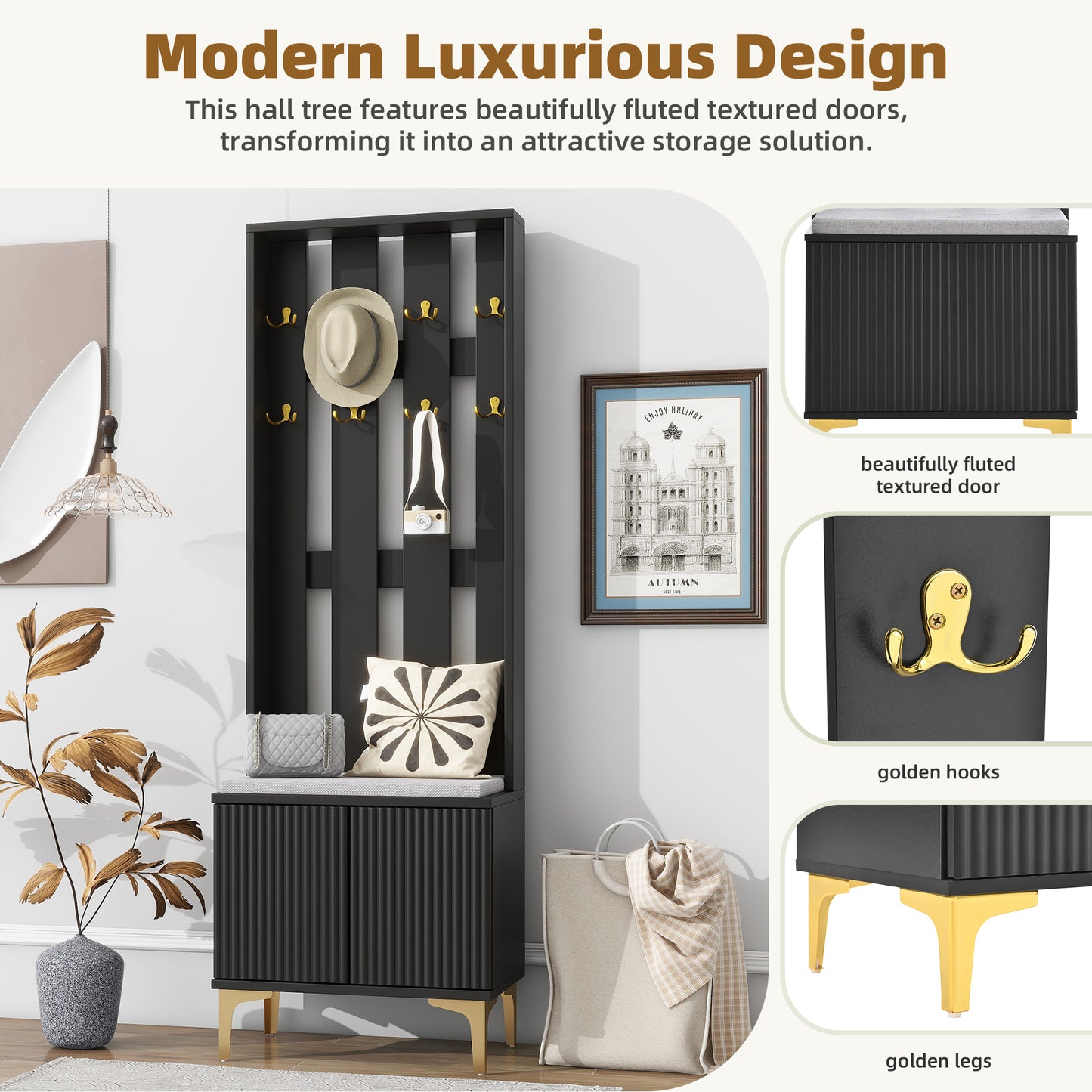 Warmsprings Modern Luxury Storage Coat Racks