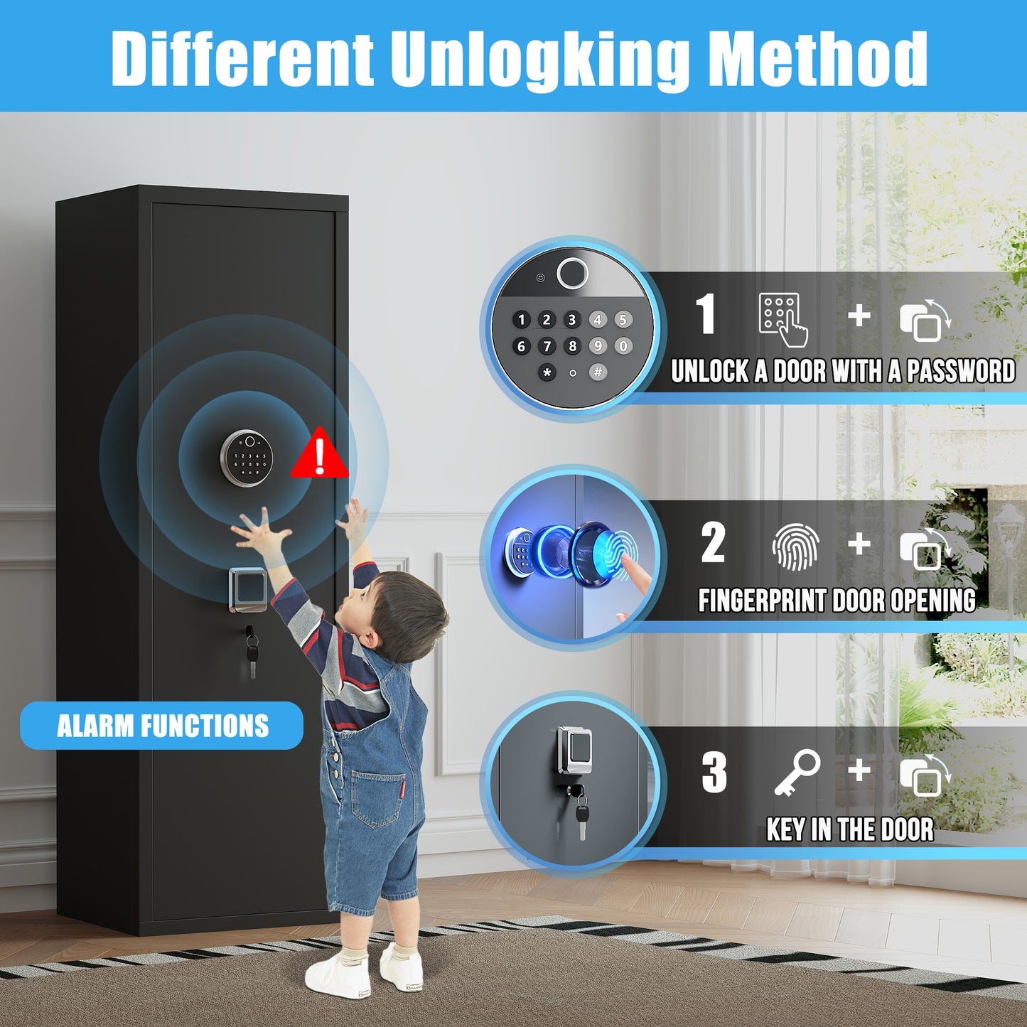 Kingsly Industrial Biometric Gun Safe Cabinet