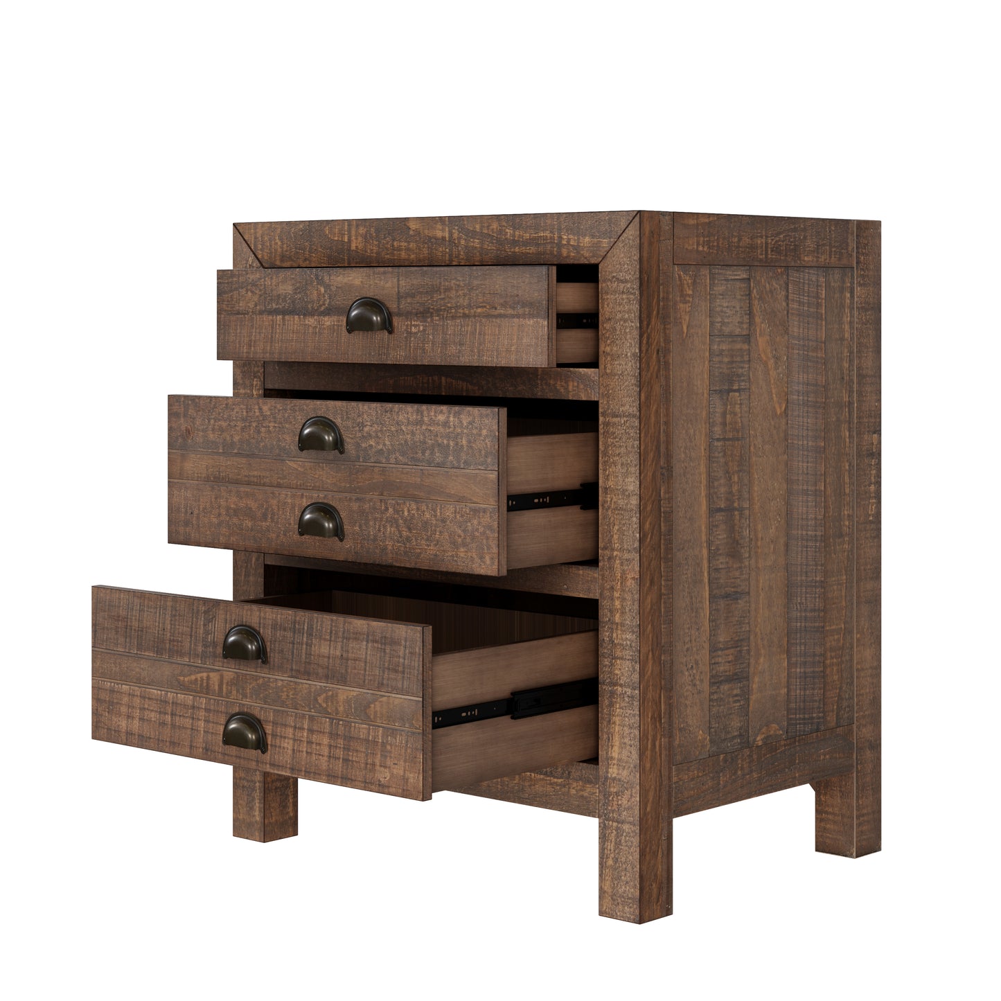 Ghivi Craftsman Rustic Nightstand