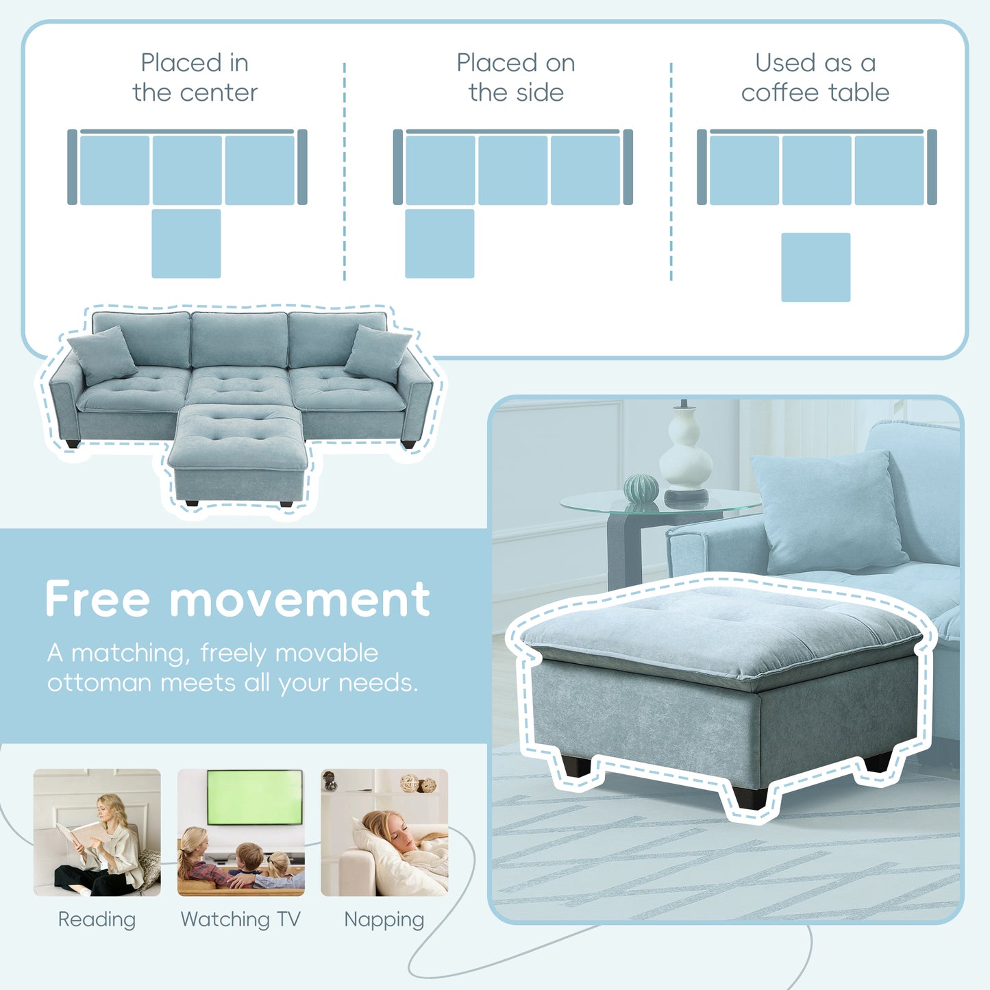 Lula Modern Velvet Convertible Sofa
