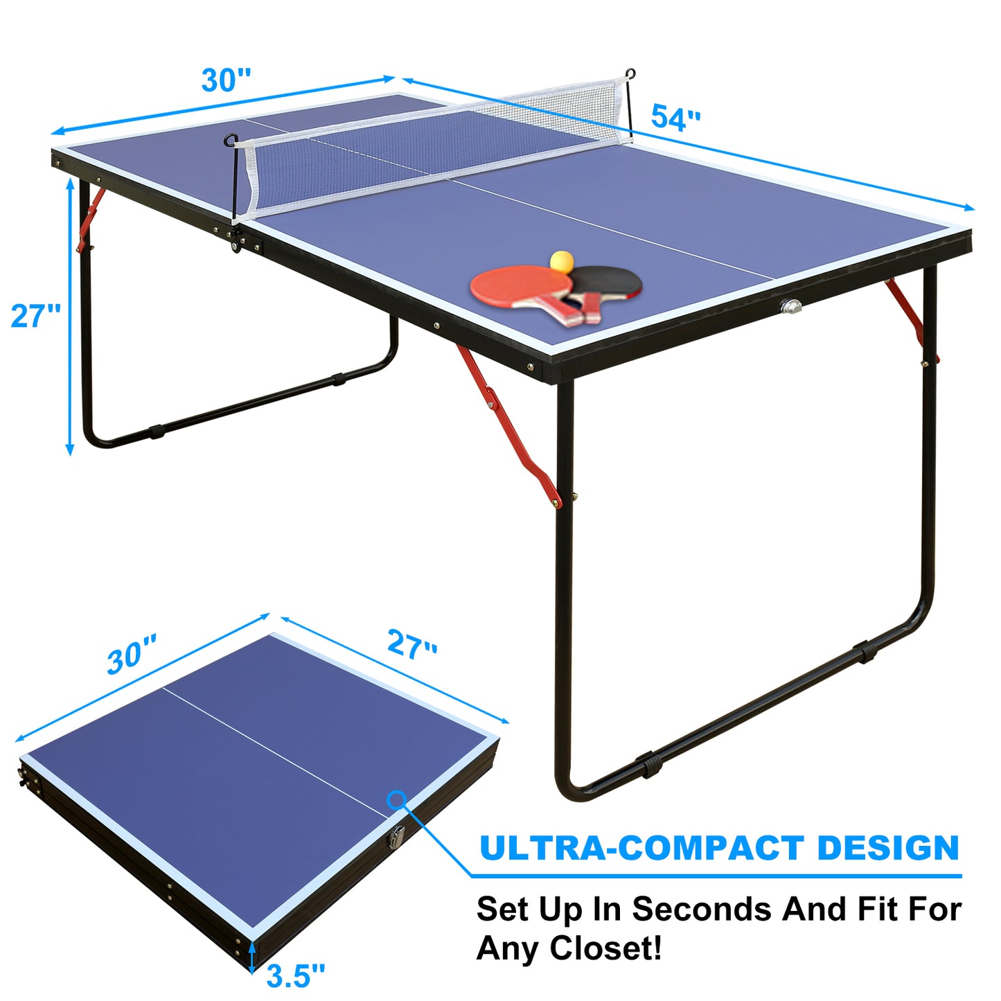 Oakridge Modern Foldable Portable Ping Pong