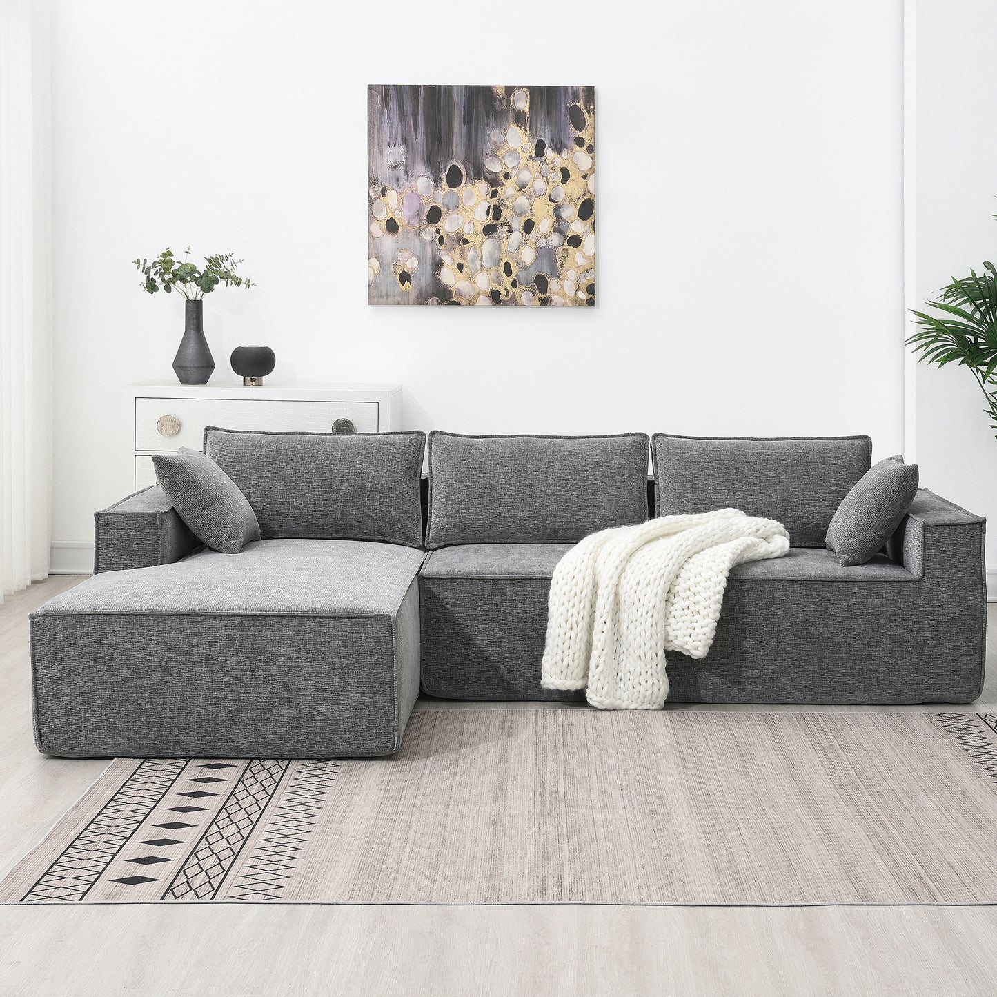 Kingsly Contemporary Modular Sofa Set