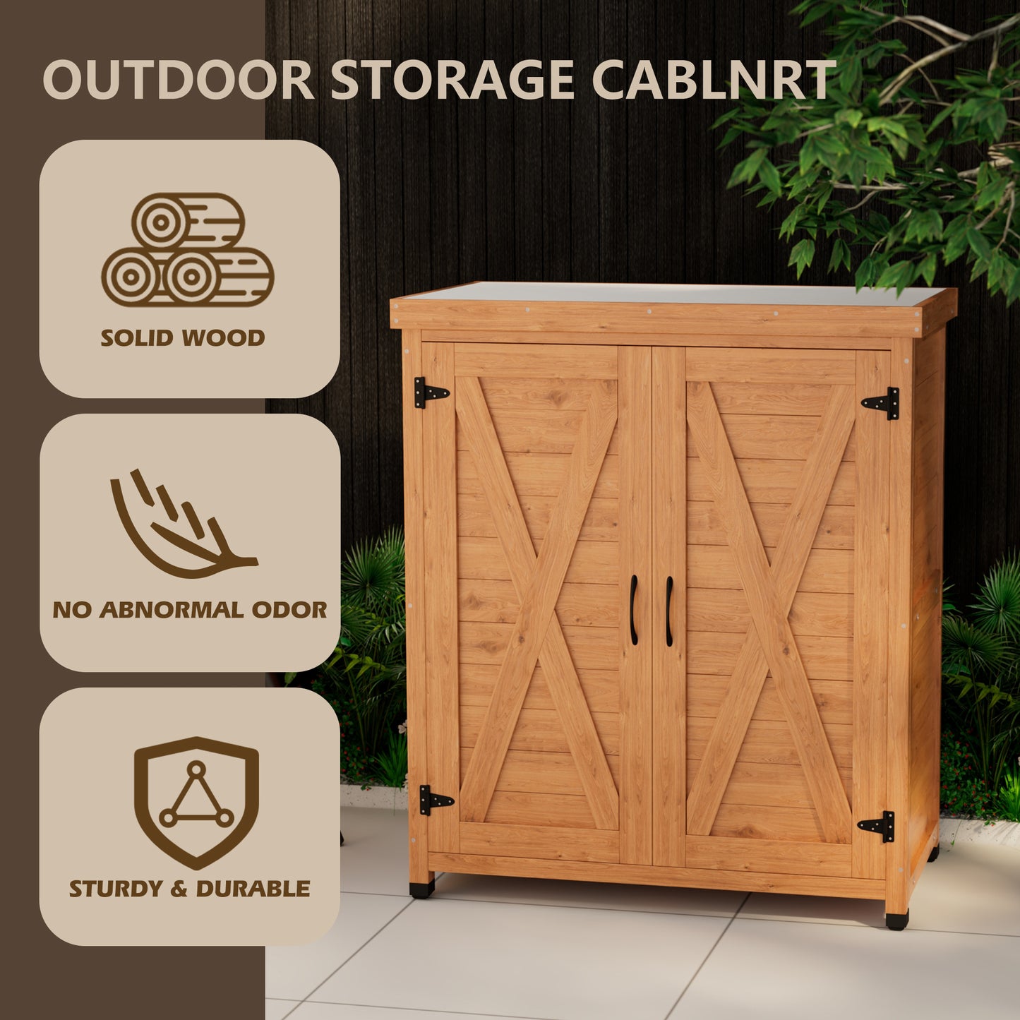 Emery Craftsman Outdoor Potting Storage Table