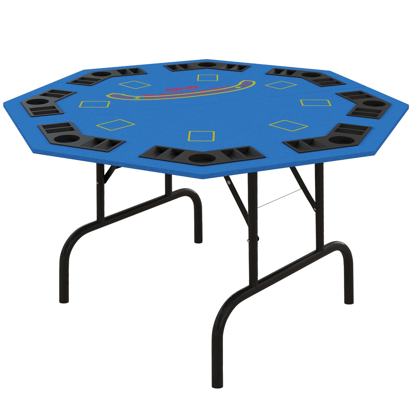 Kingsly Contemporary Velvet Octagon Poker Table