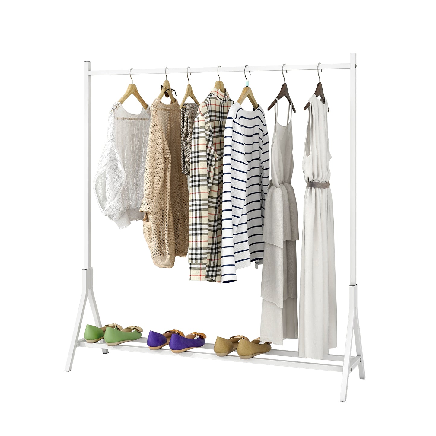 Bartholomew Industrial Freestanding Clothing Rack