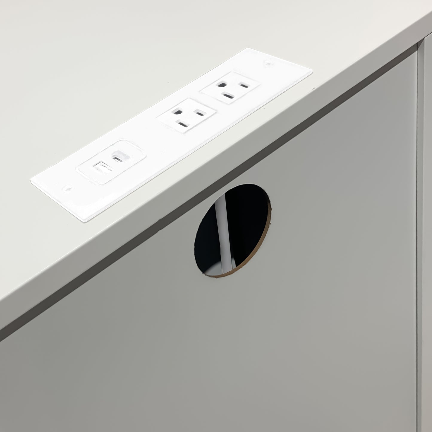 Niles Modern Drawer Nightstand with Charging Station