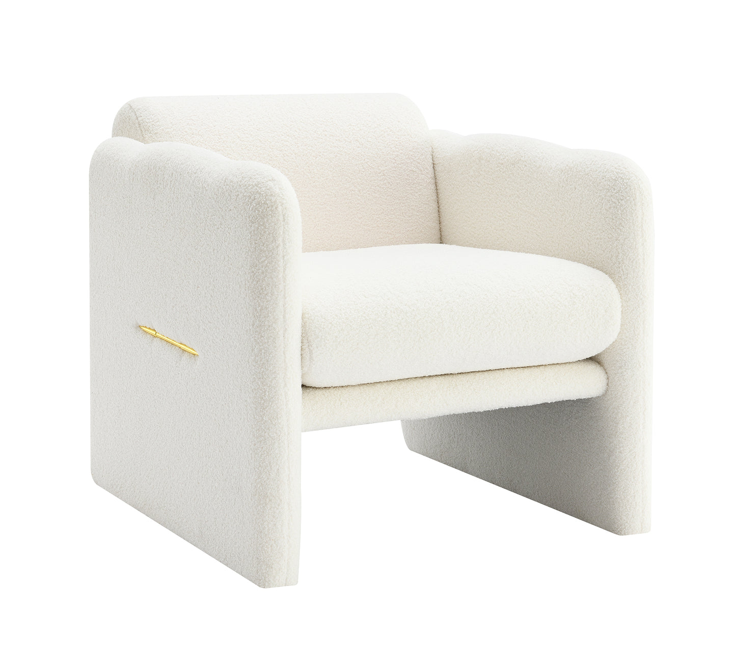Fremont Contemporary Wave Arm Accent Chair