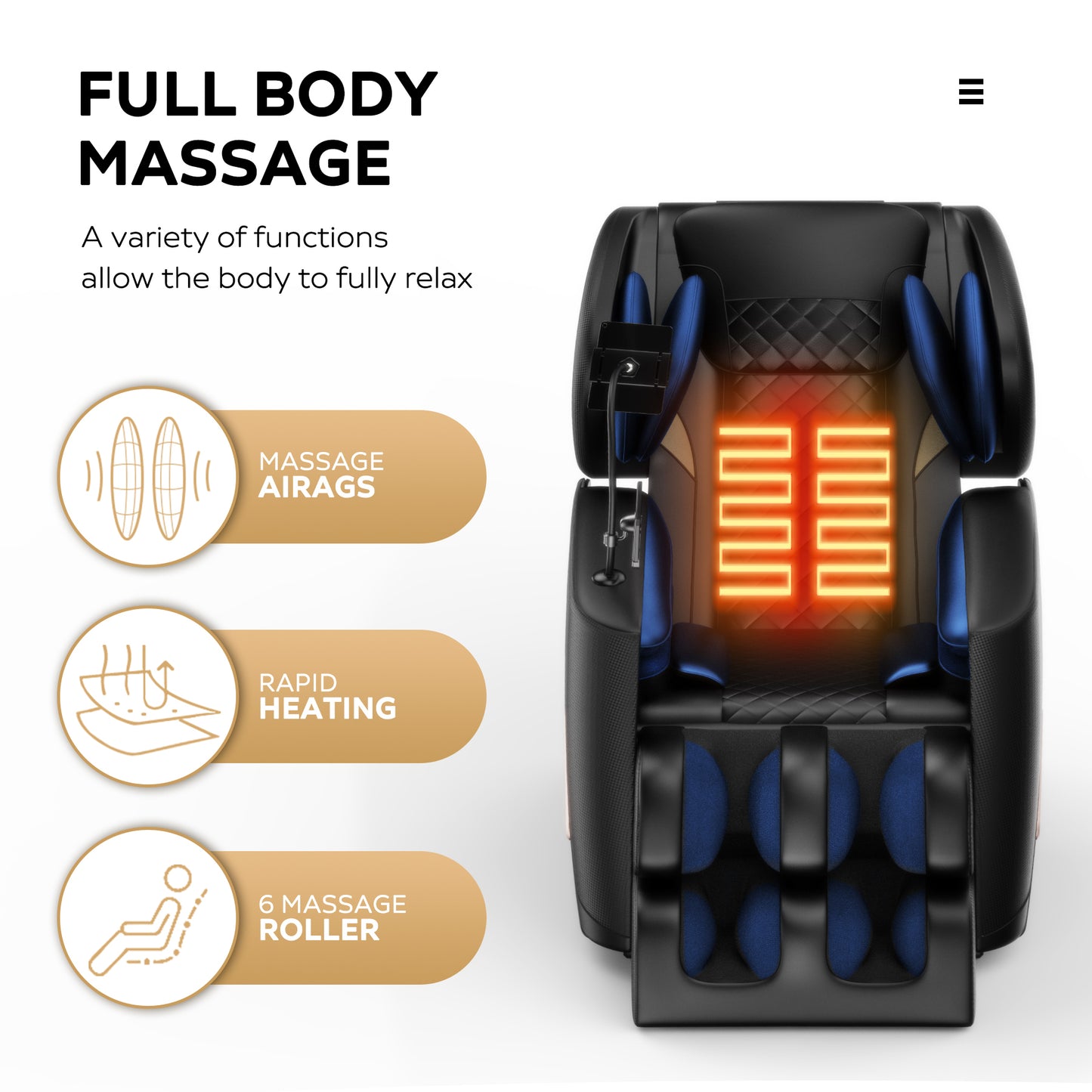 Bartholomew Modern Zero Gravity Massage Chair