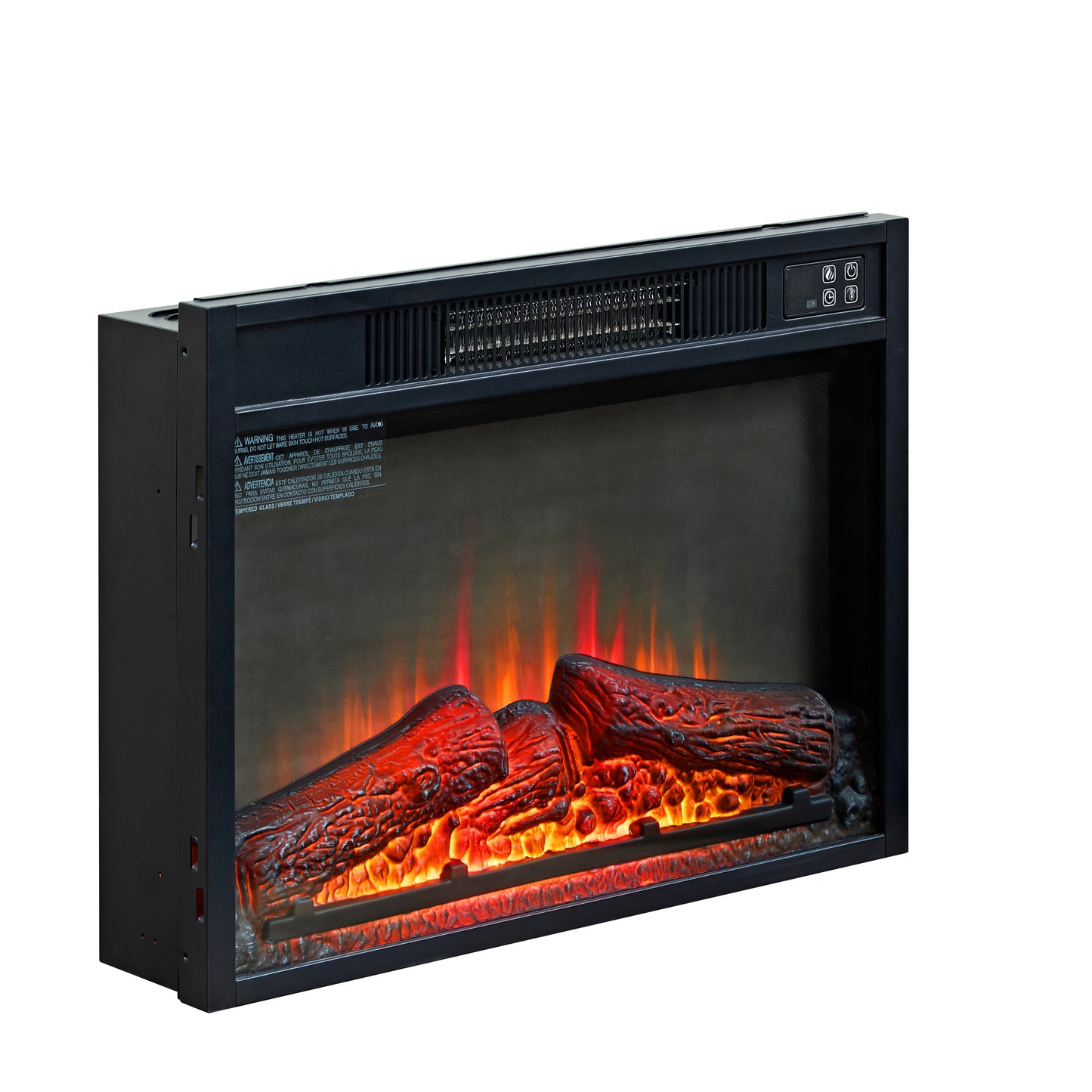 Marcel Industrial Velvet Electric Fireplace