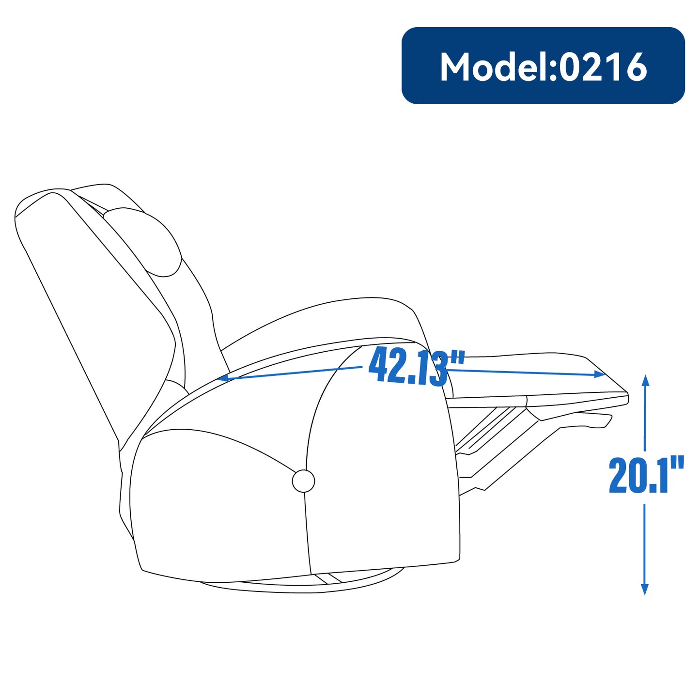 Warmsprings Modern Swivel Recliner Chair
