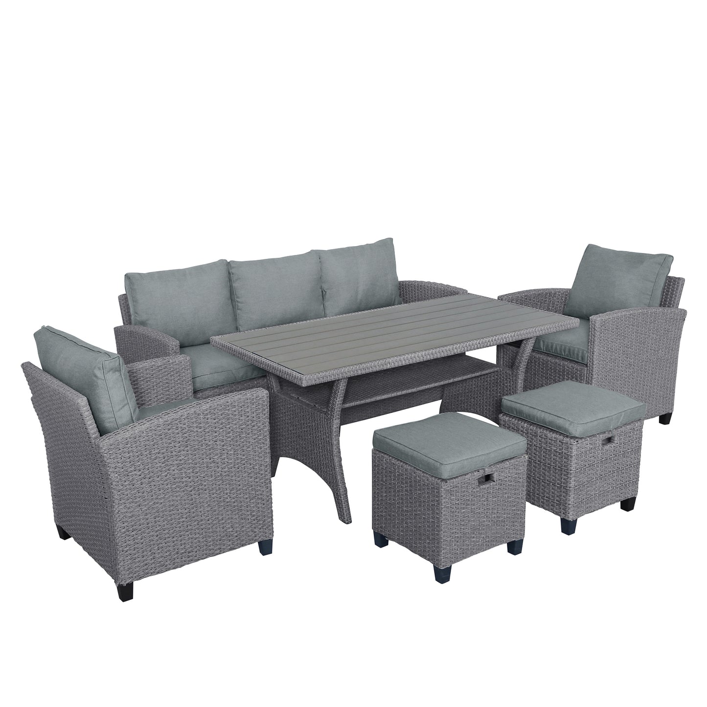 Ghivi Contemporary Rattan Outdoor Set