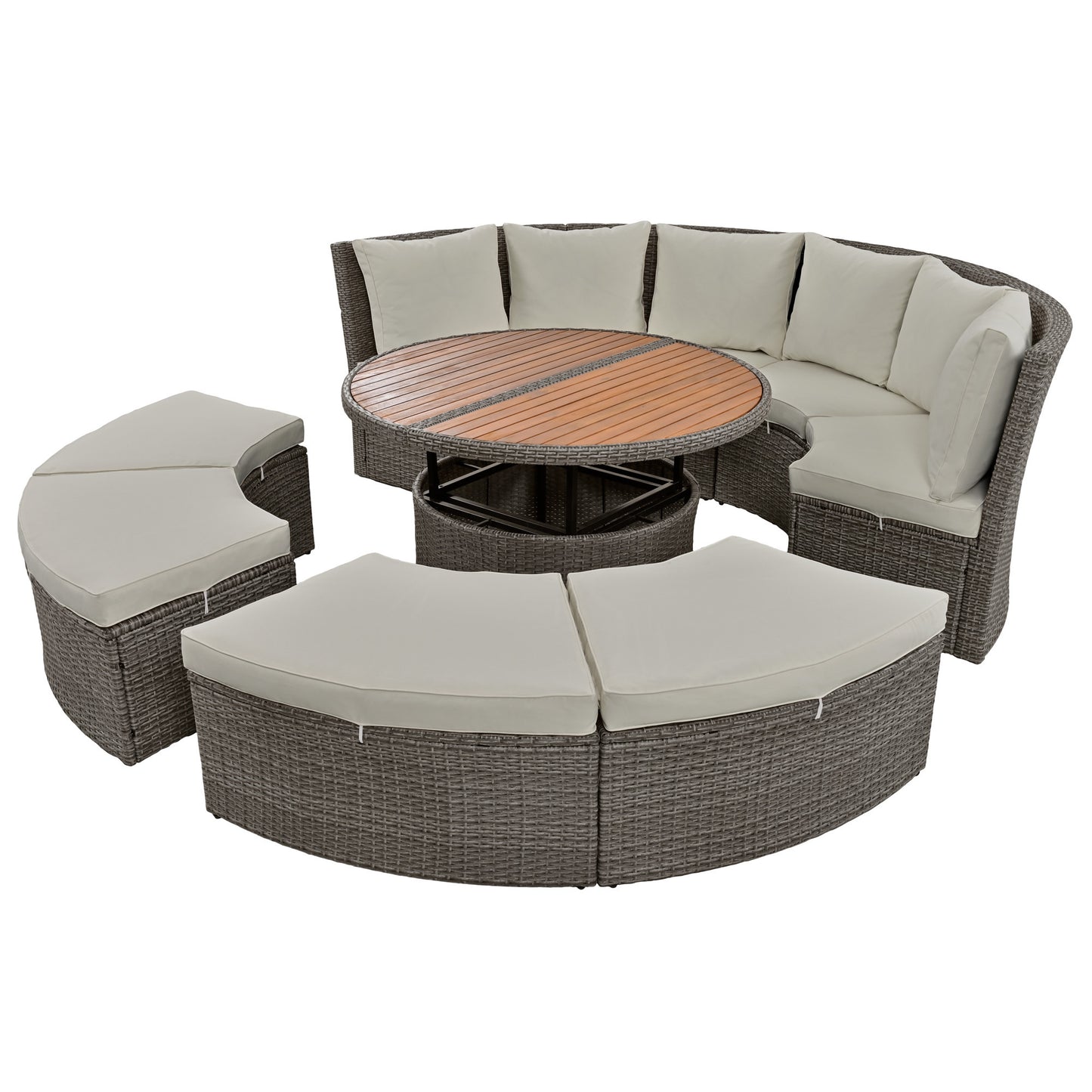 Justo Modern Patio Rattan Daybed