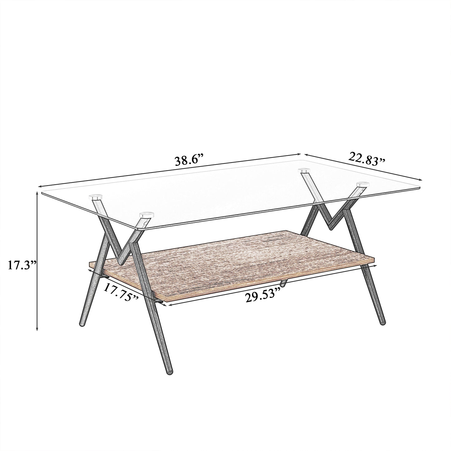 Amity Modern Rectangle Coffee Table