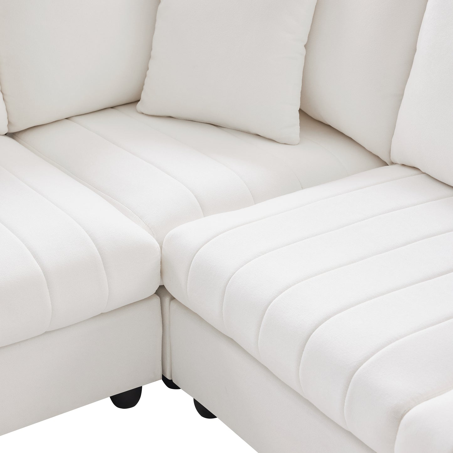 Amity Modern Modern Stripe Sectional Sofa