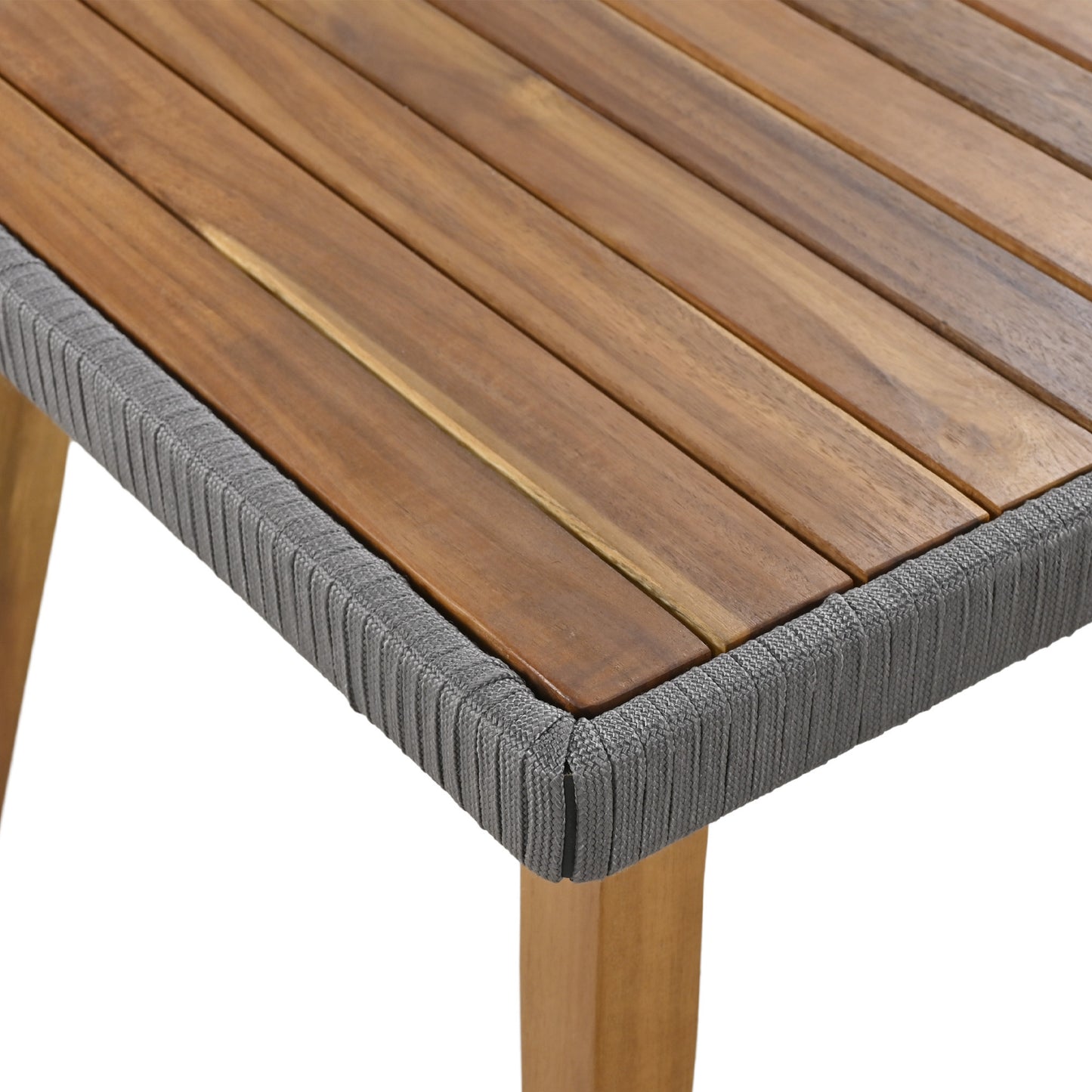 Calista Contemporary Outdoor Acacia Patio Set