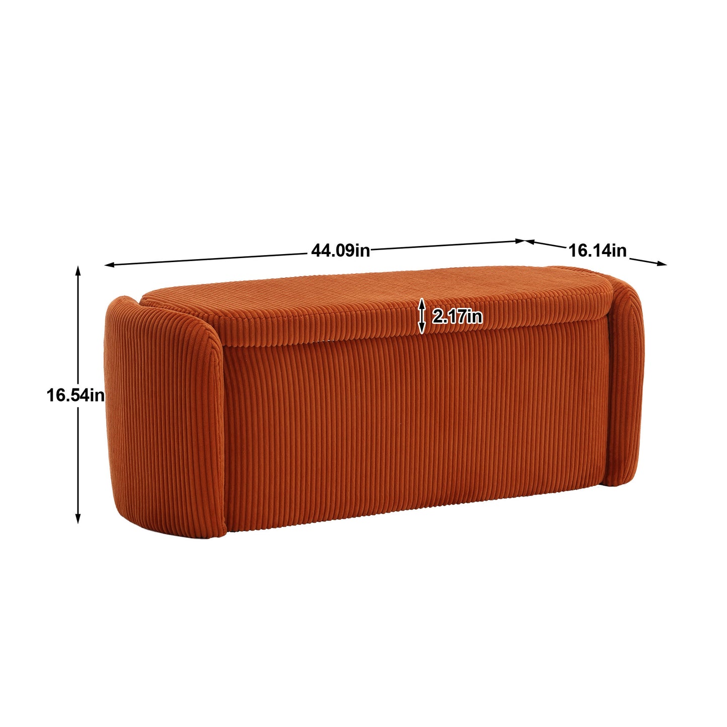 Calista Contemporary Upholstered Storage Ottoman