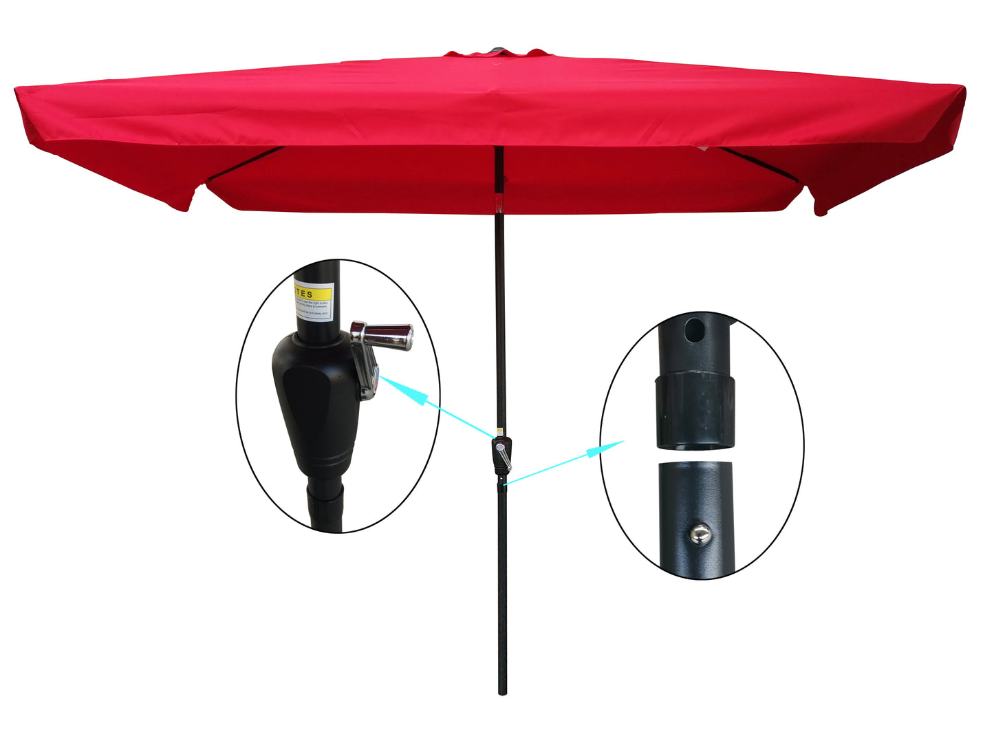 Fremont Modern Crank Tilt Patio Umbrella