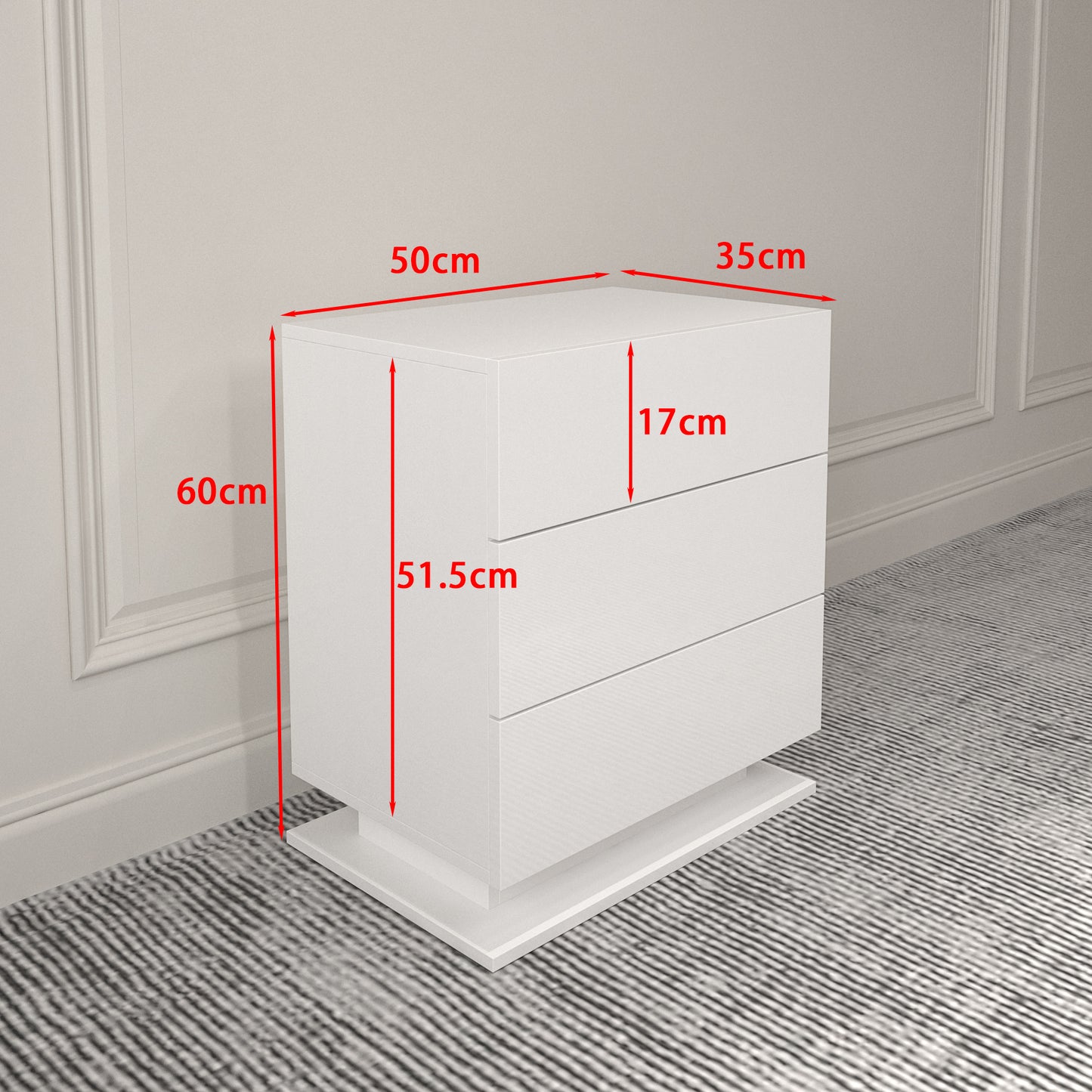 Healdsburg Modern LED Nightstand Side Table