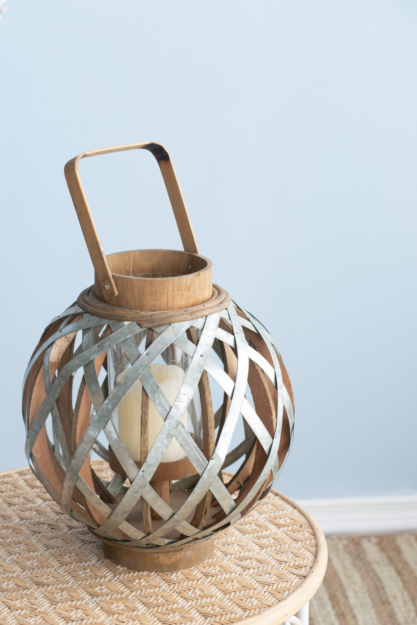 Lazzareschi Craftsman Wooden Lantern Decorative Light