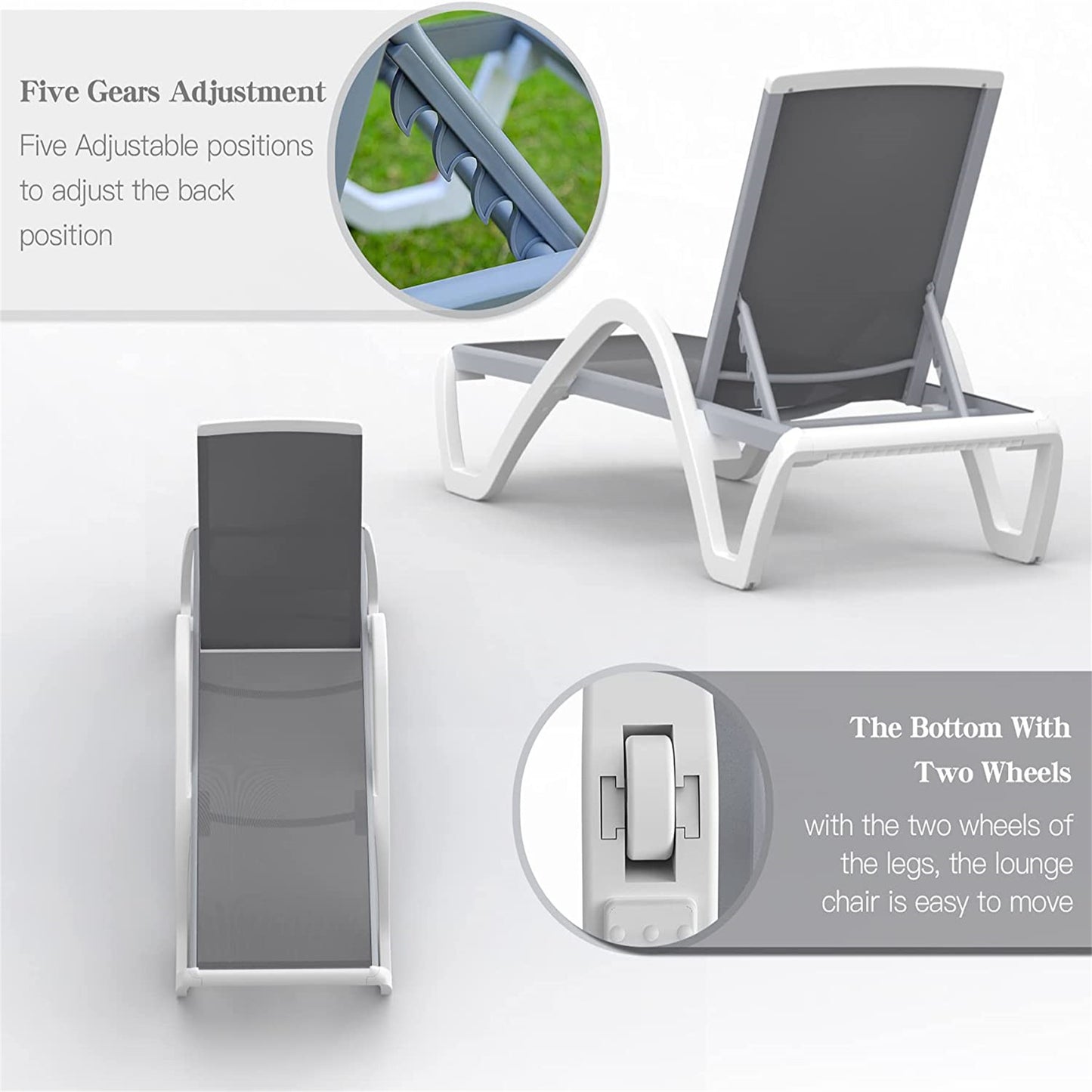 Westport Contemporary Aluminum Pool Lounge Chair