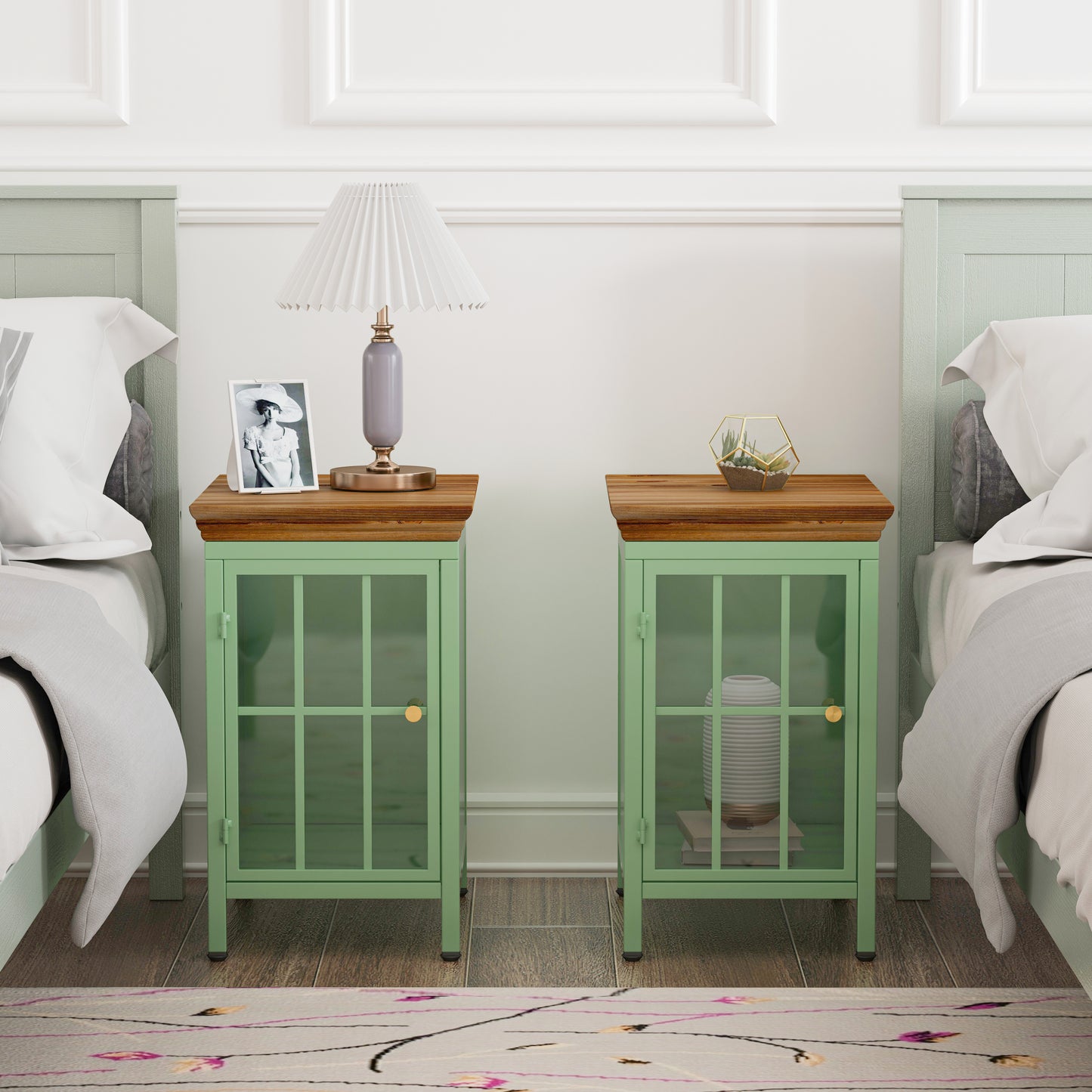 Elmcrest Modern Nightstand with Storage