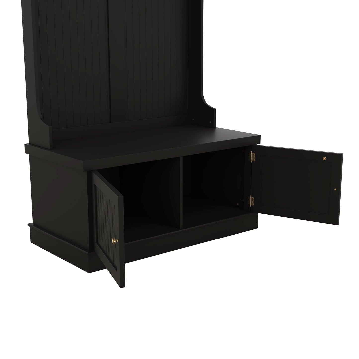 Niles Modern Storage Bench Coat Rack