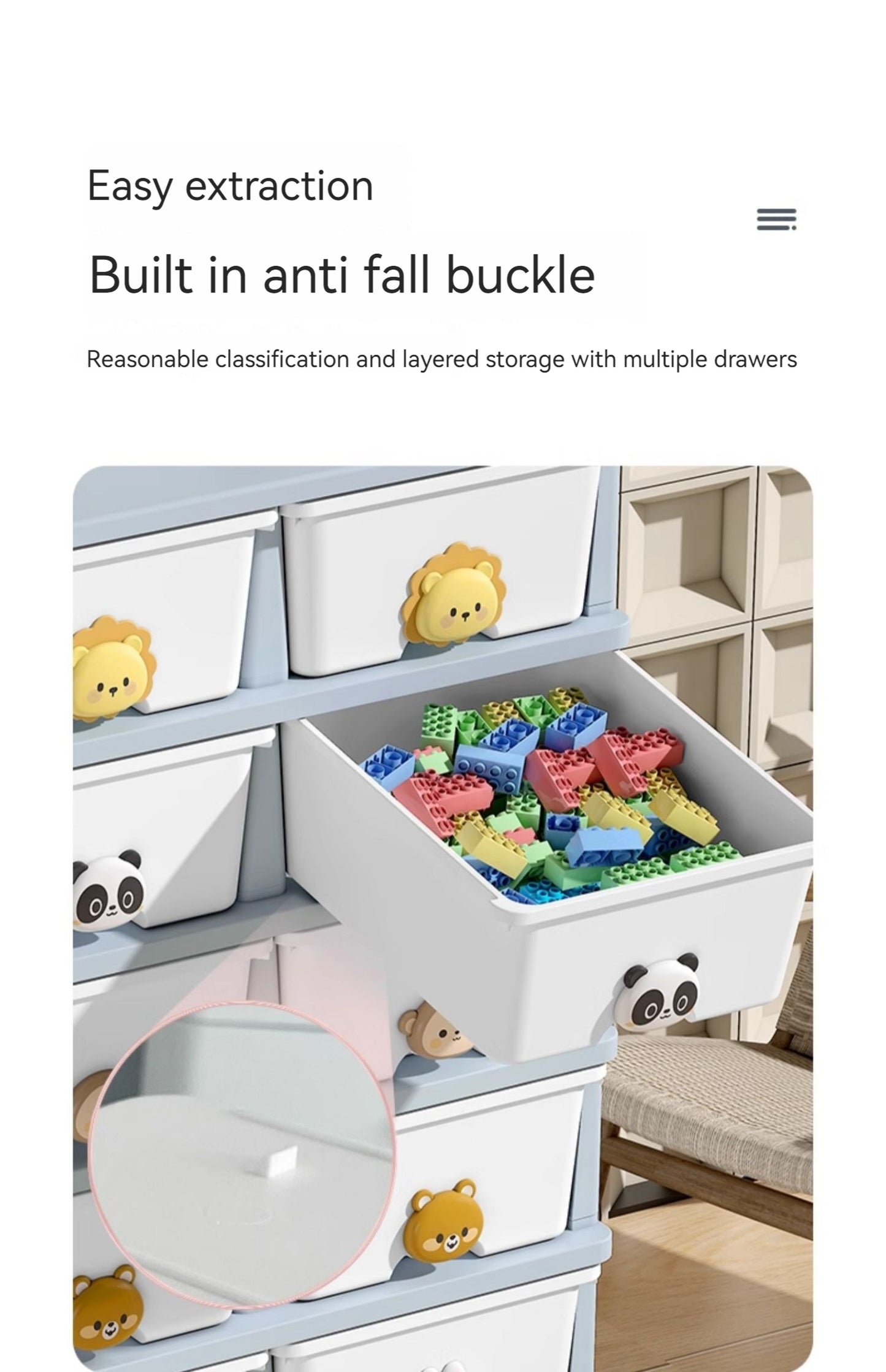 Warmsprings Contemporary Drawer Storage Rack