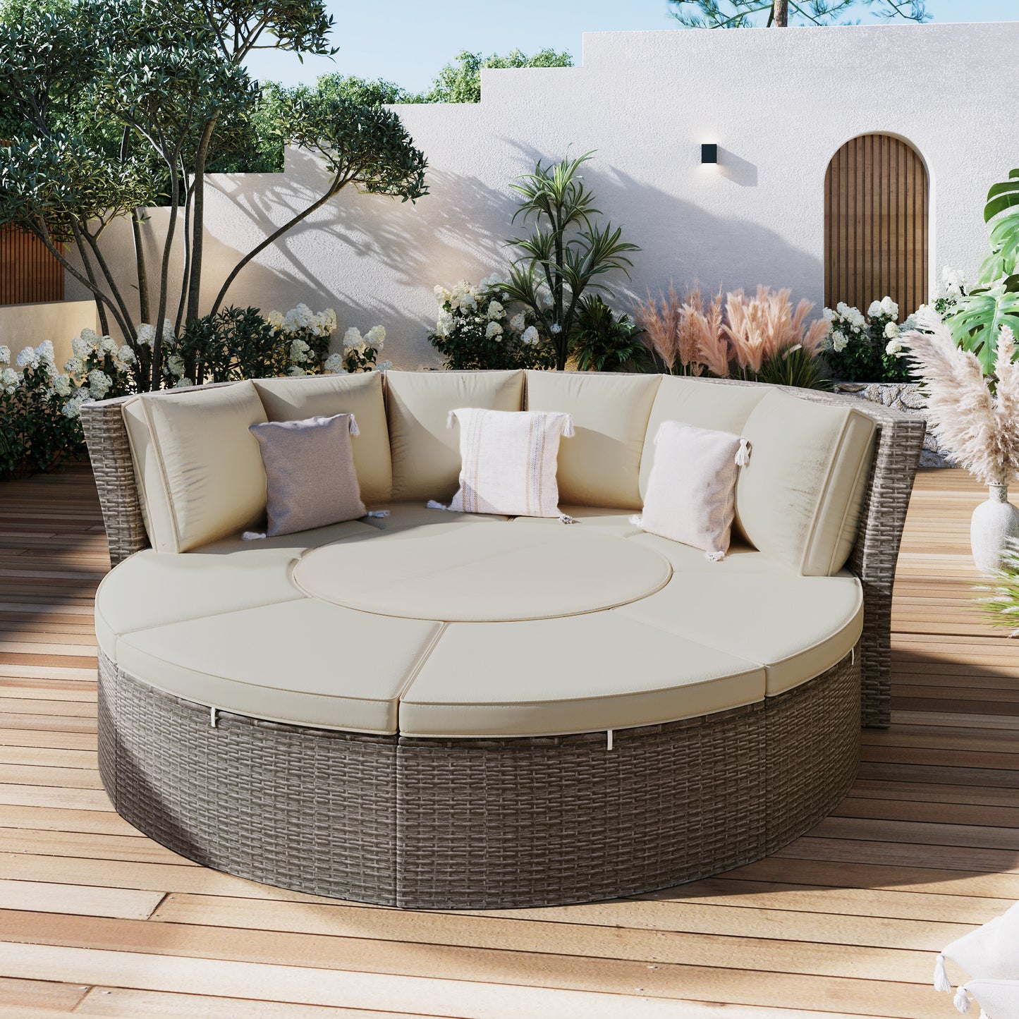 Justo Modern Patio Rattan Daybed