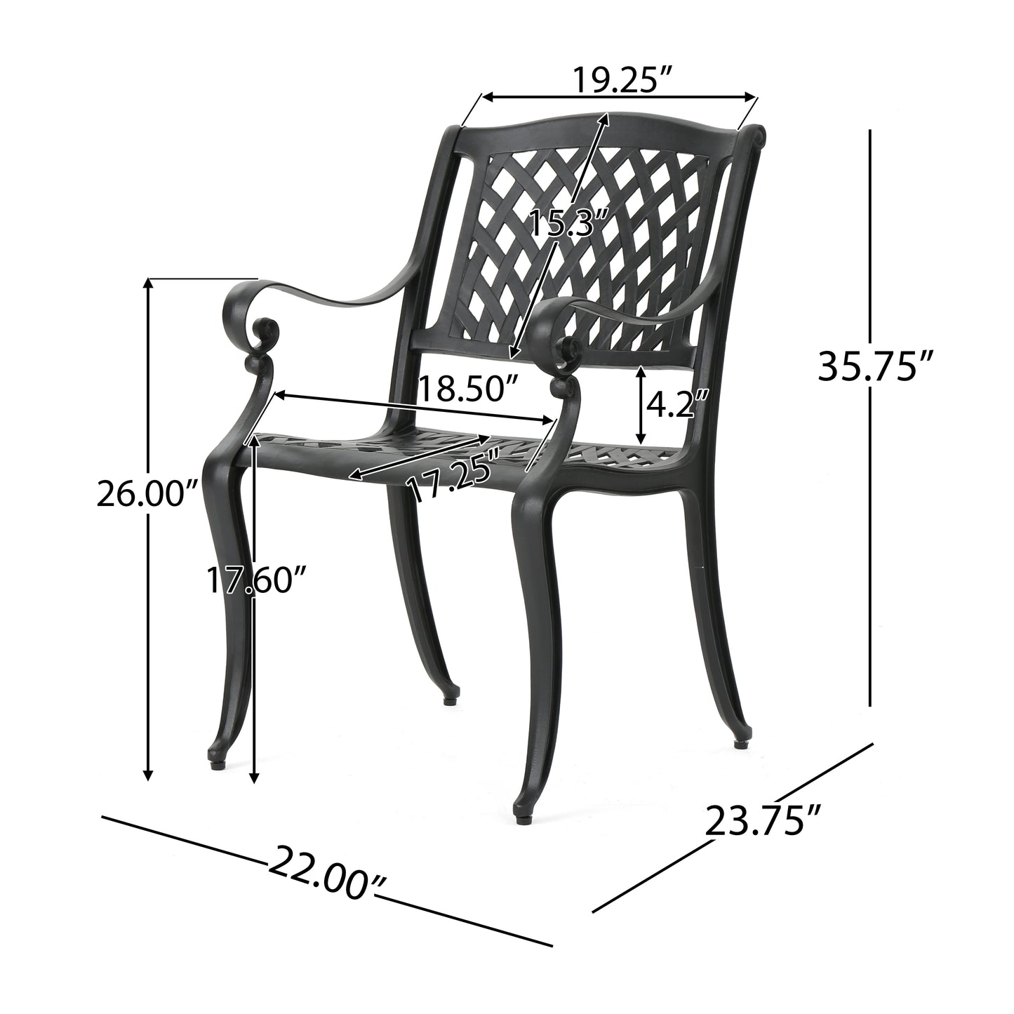 Warmsprings Industrial Mesh Arch Chair