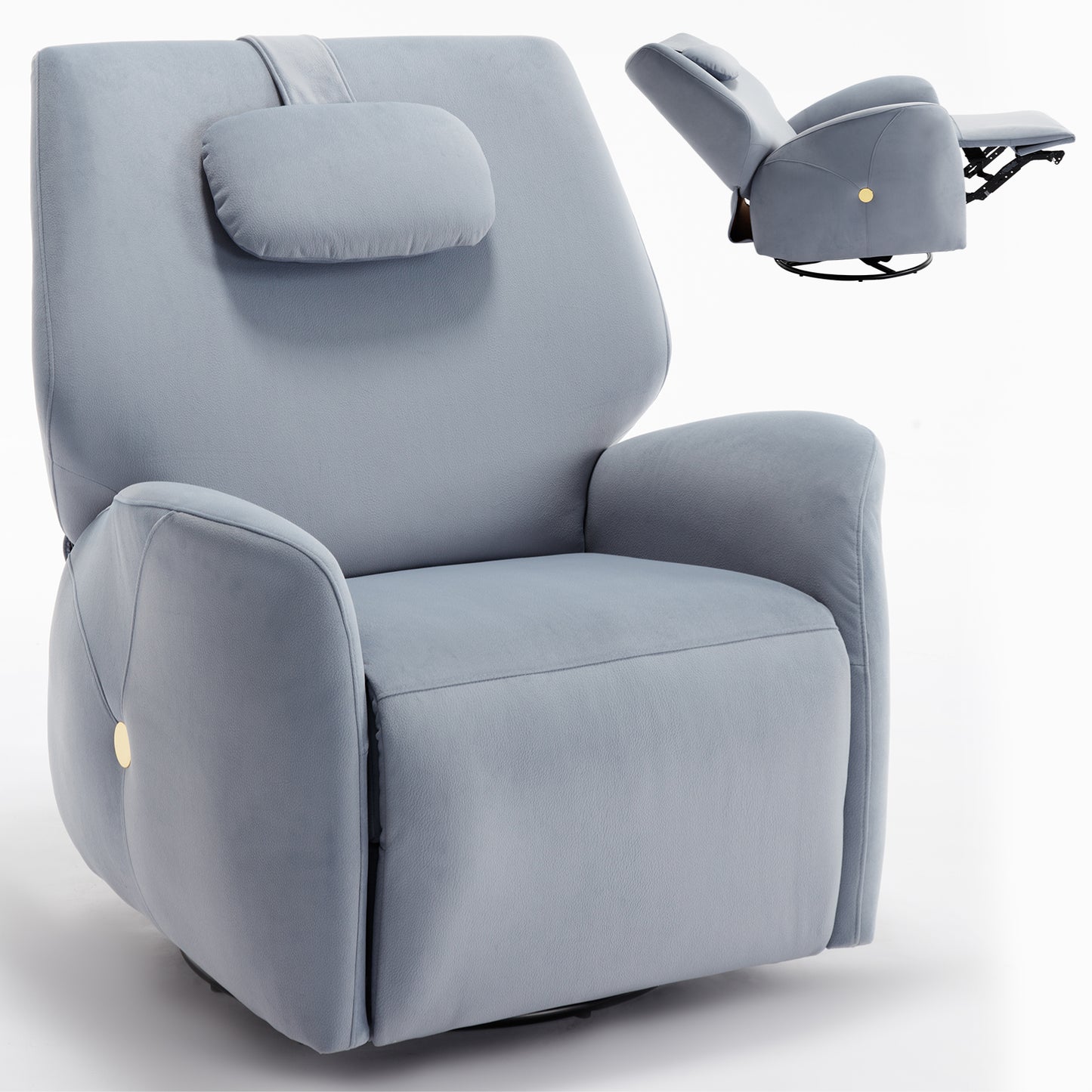 Warmsprings Modern Swivel Recliner Chair