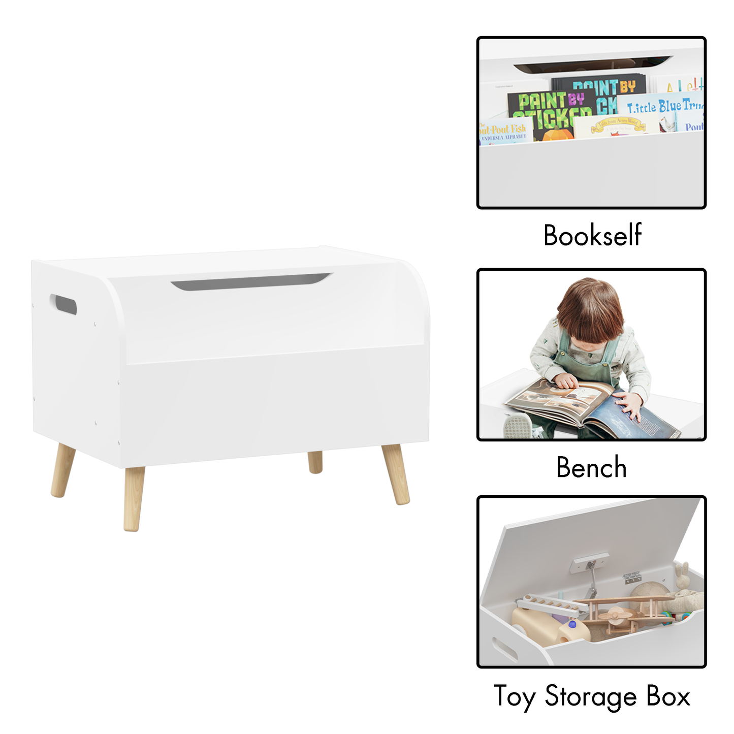 Cleo Craftsman Wooden Toy Organizer