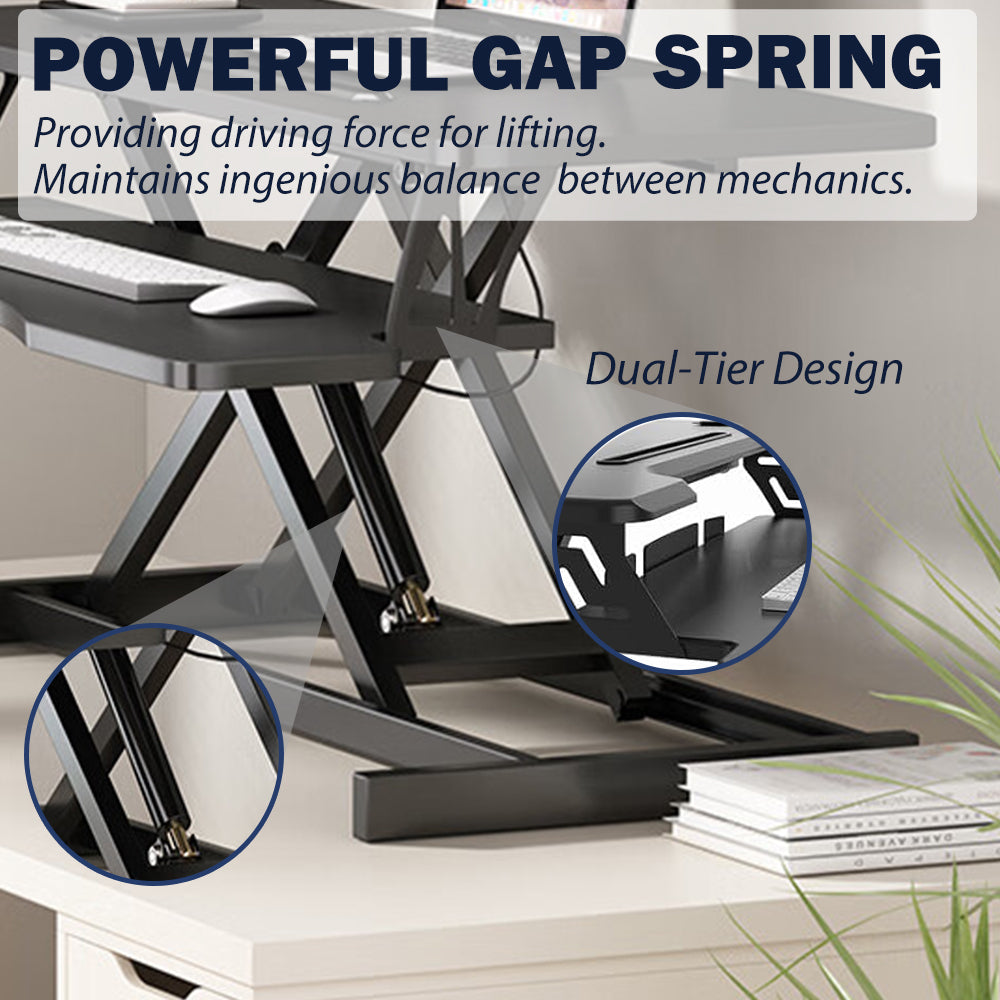 Emery Modern Adjustable Desk Riser Converter