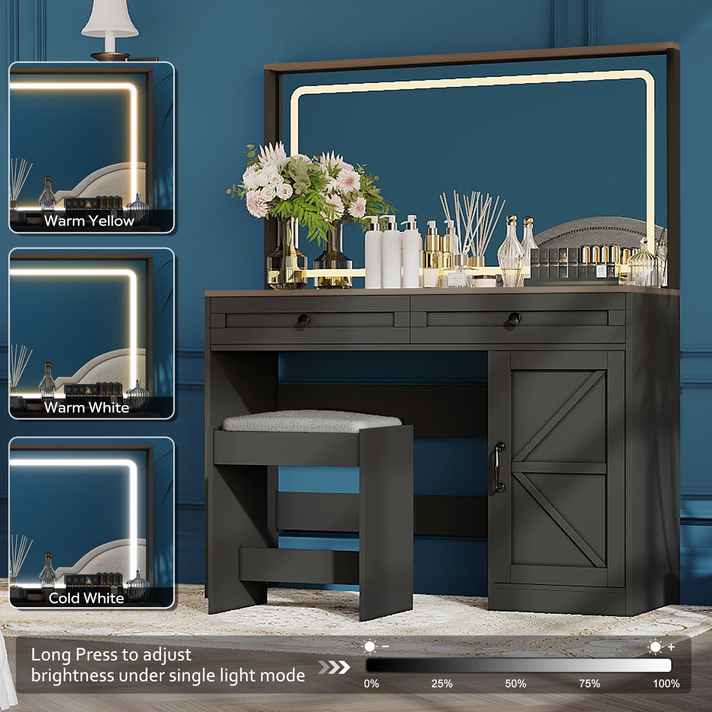 Irvington Craftsman Makeup Vanity