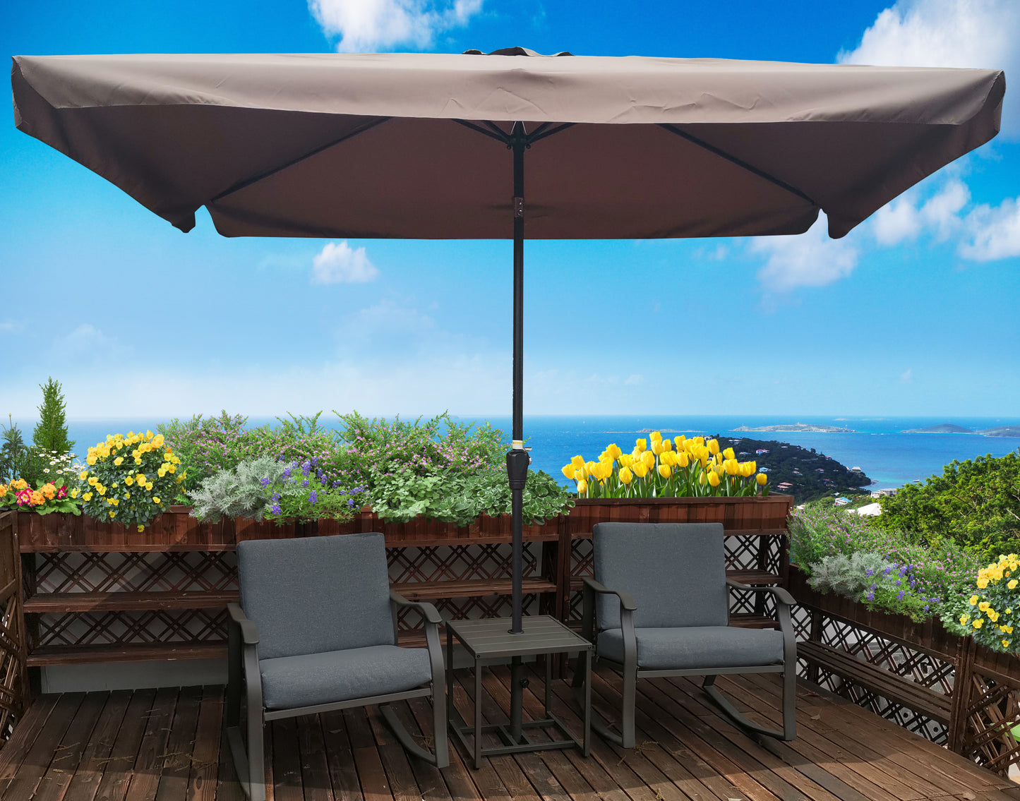 Justo Modern Garden Market Patio Umbrella