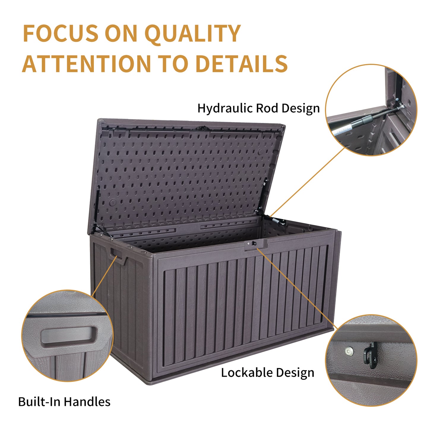 Calista Modern Outdoor Resin Storage Box