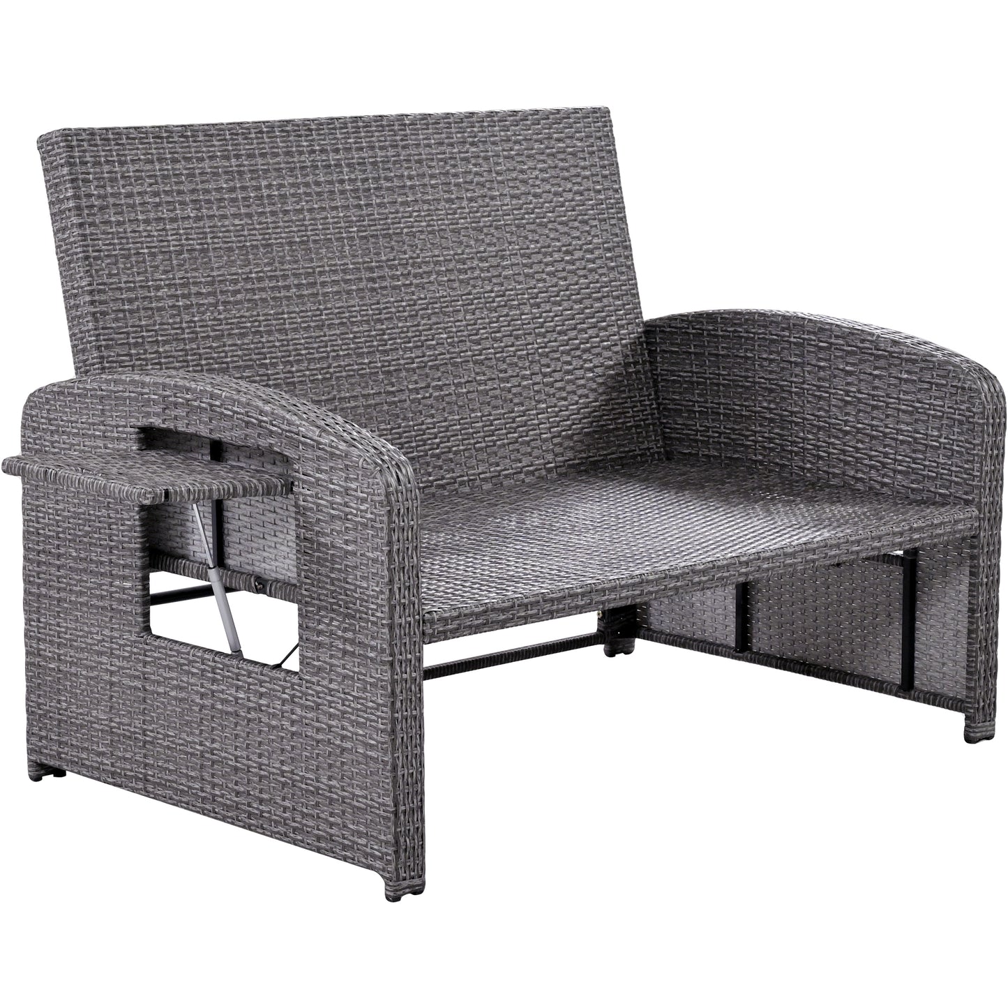 Healdsburg Contemporary Wicker Rattan Reclining Daybed