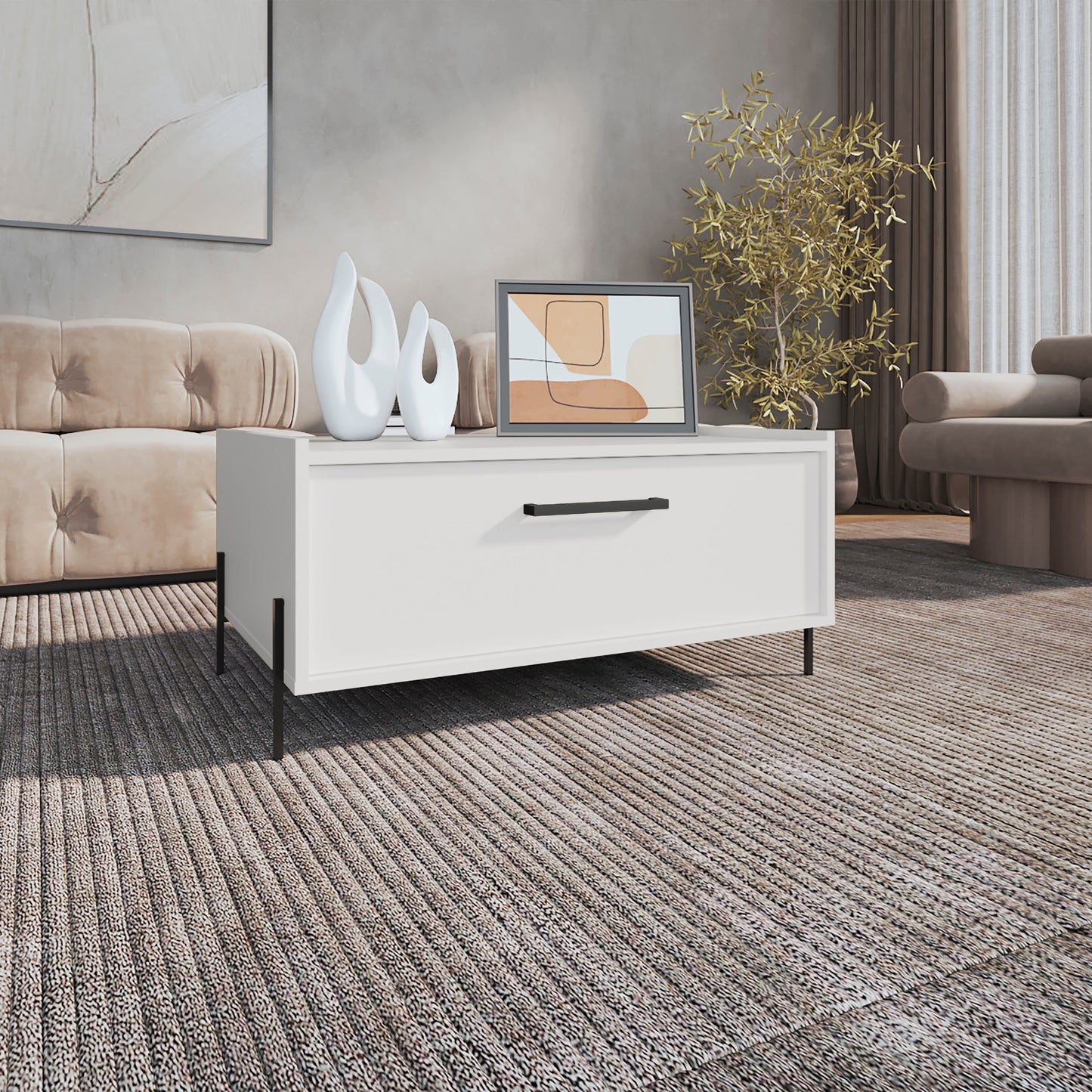 Healdsburg Modern Shan Minimalistic Coffee Table