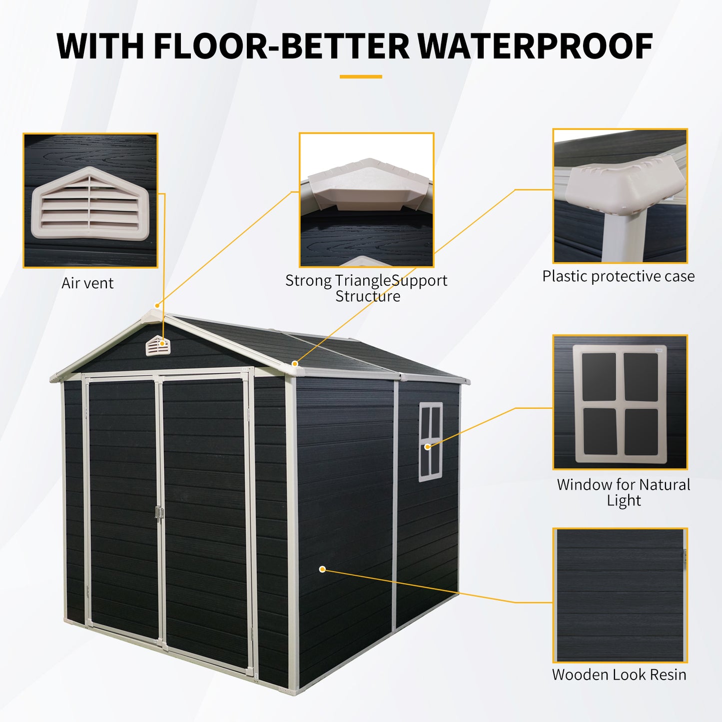 Warmsprings Industrial Resin Outdoor Storage Shed