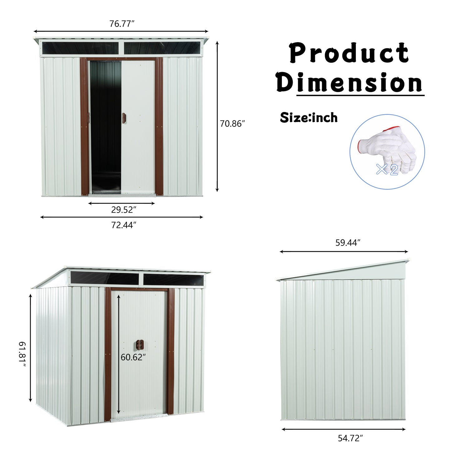 Marcel Industrial Outdoor Metal Shed