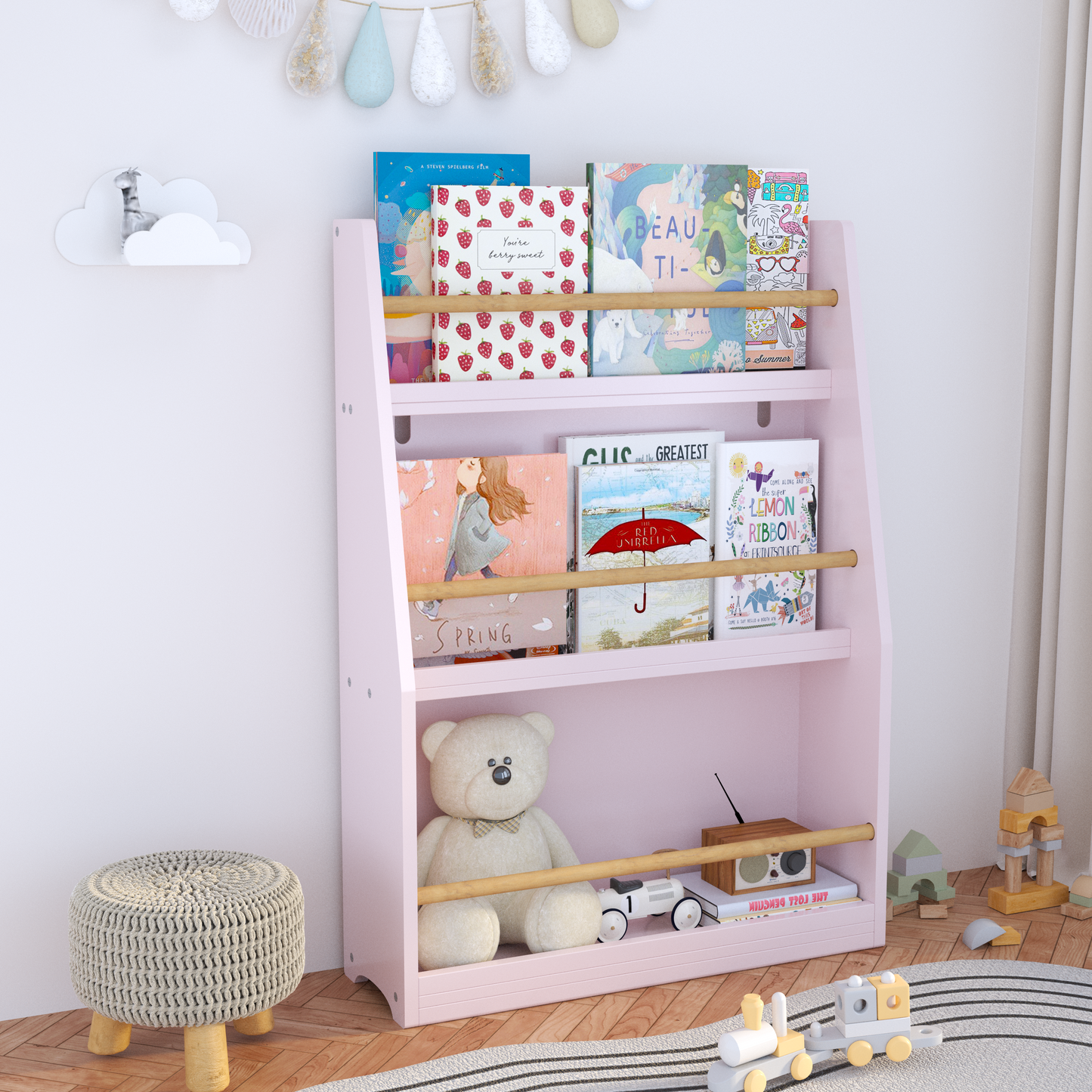 Justo Contemporary Kids Book Rack