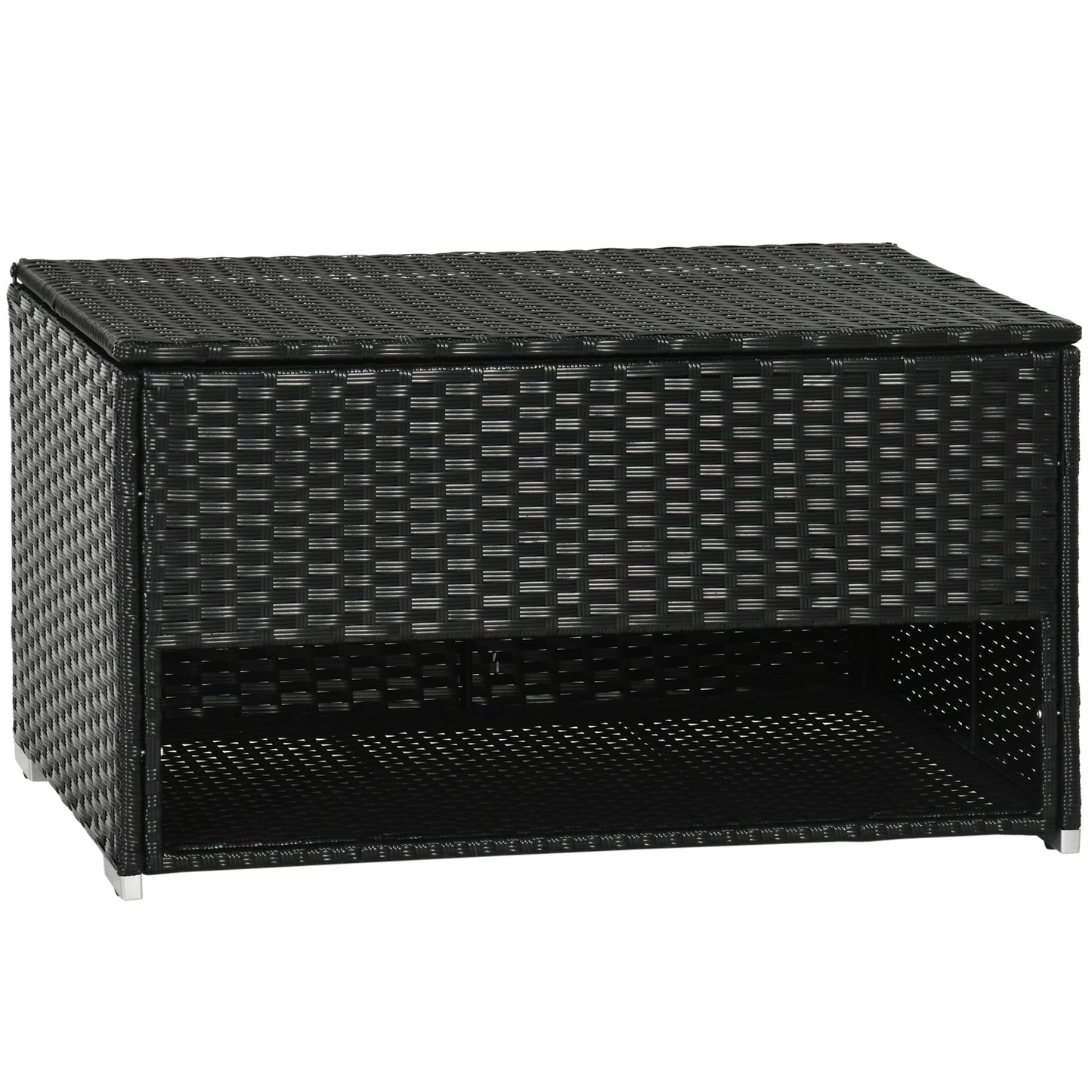 Kingsly Contemporary Outsunny Rattan Deck Box