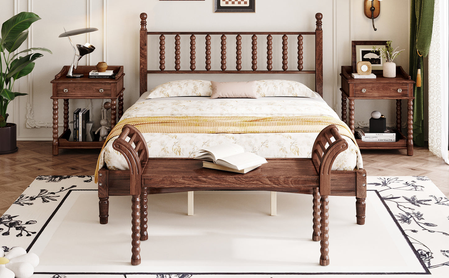 Mission Mid-Century Gourd Shaped Retro Bedroom Set
